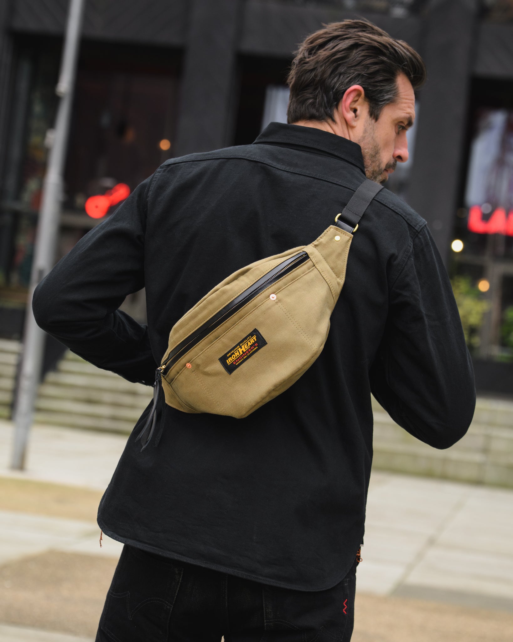 12oz Whipcord Waist Bag - Khaki – Iron Heart