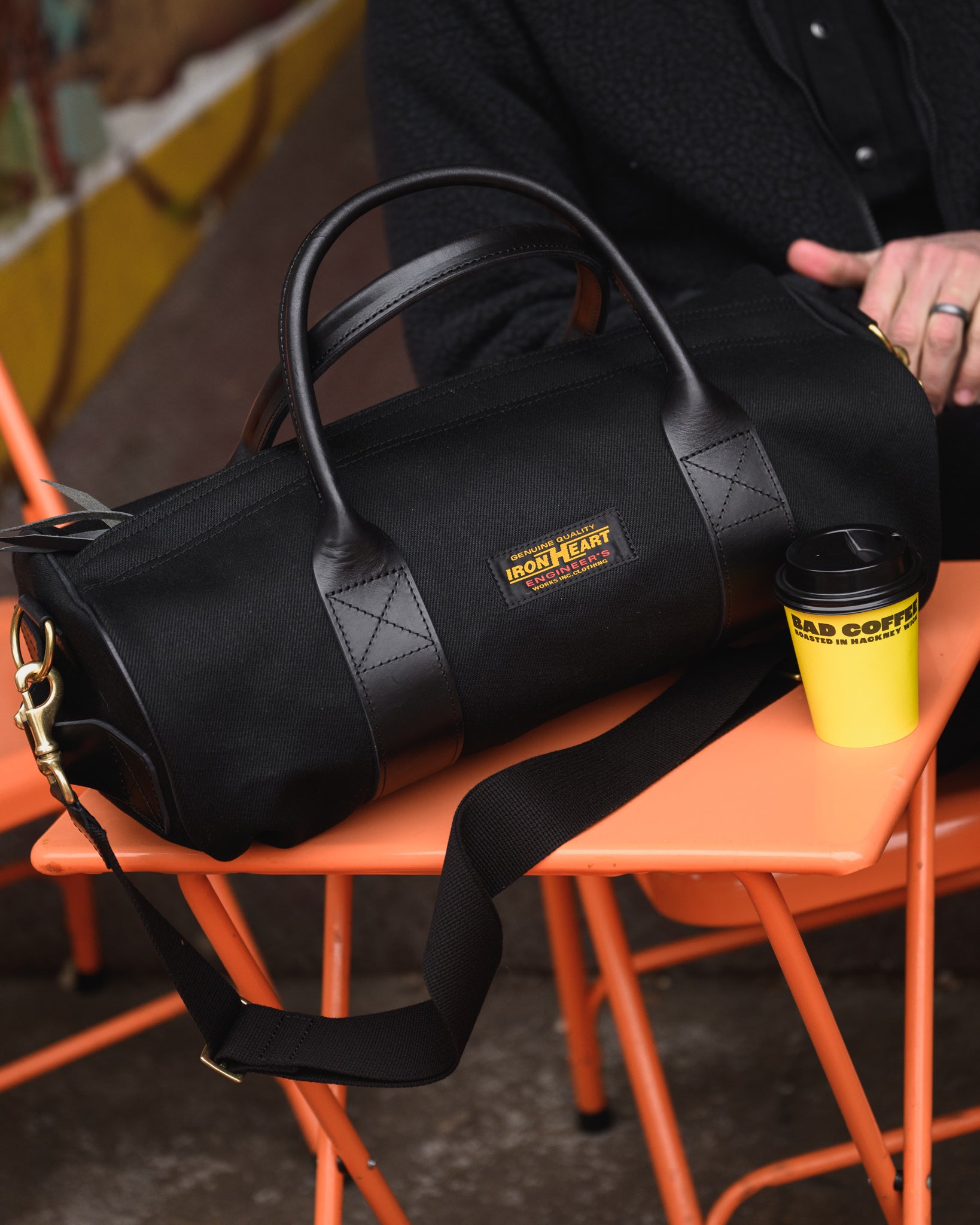 Japanese Denim and Leather Holdall – Iron Heart