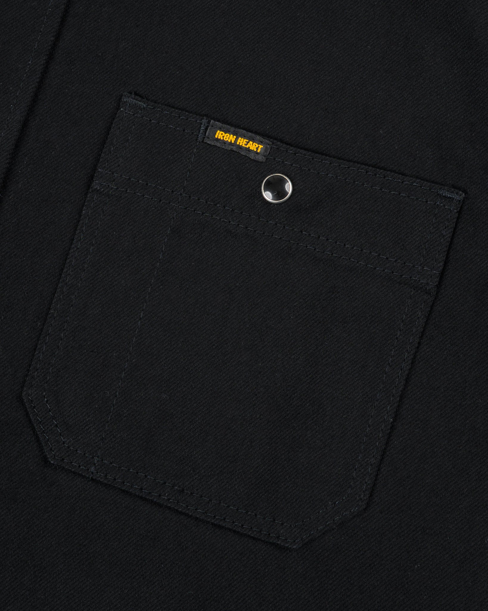 Iron Heart 12oz Selvedge Denim Work Shirt - Black