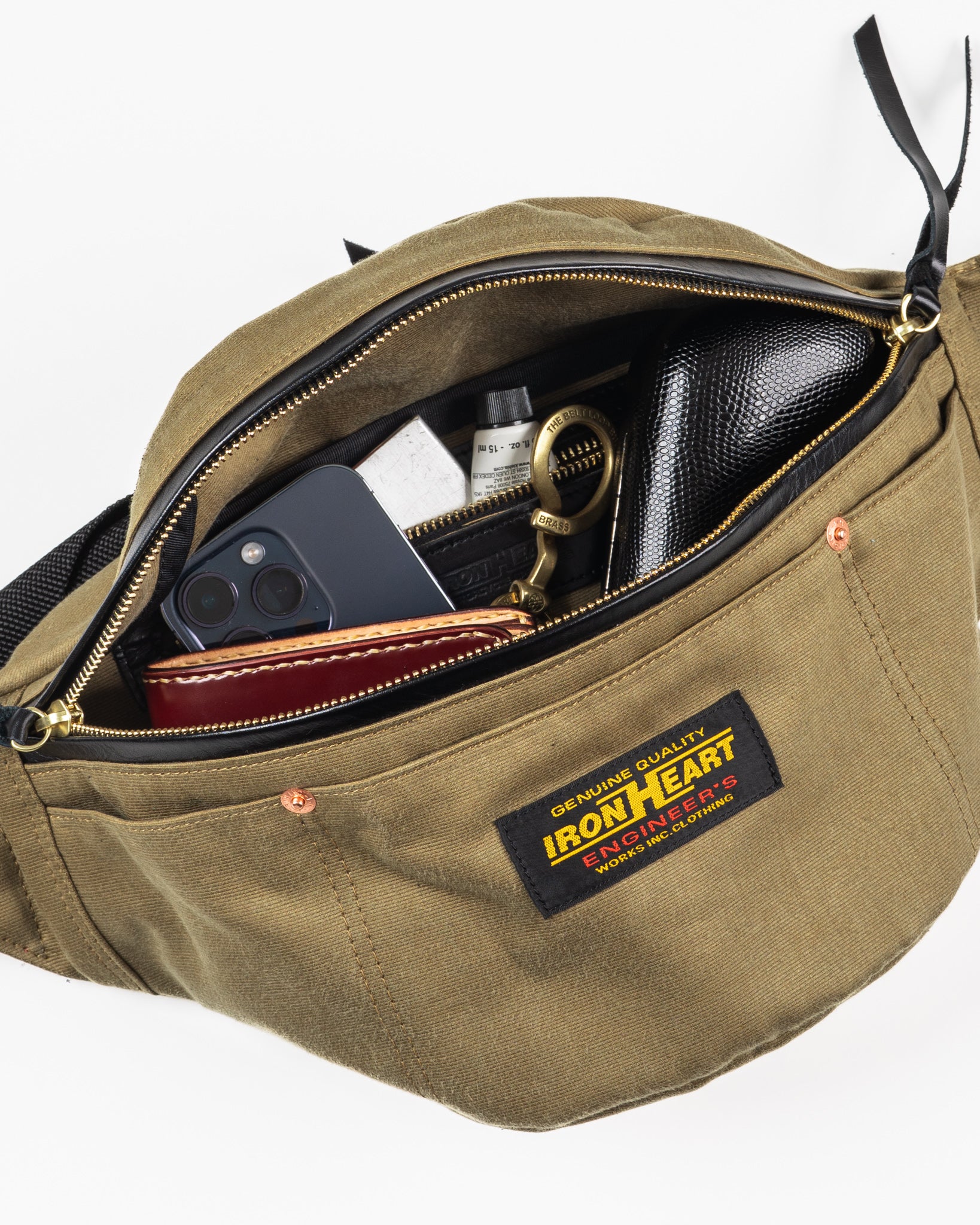 12oz Whipcord Waist Bag - Khaki – Iron Heart