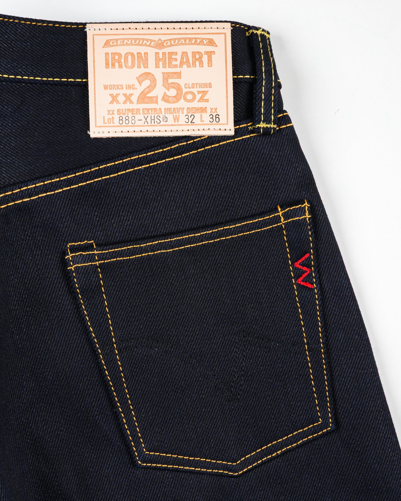 Iron Heart 25oz Selvedge Denim Medium/High Rise Tapered Cut Jeans