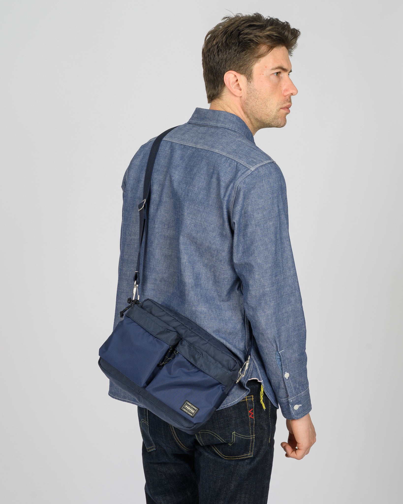 Porter - Yoshida & Co. - Force Shoulder Bag (S) - Navy Blue