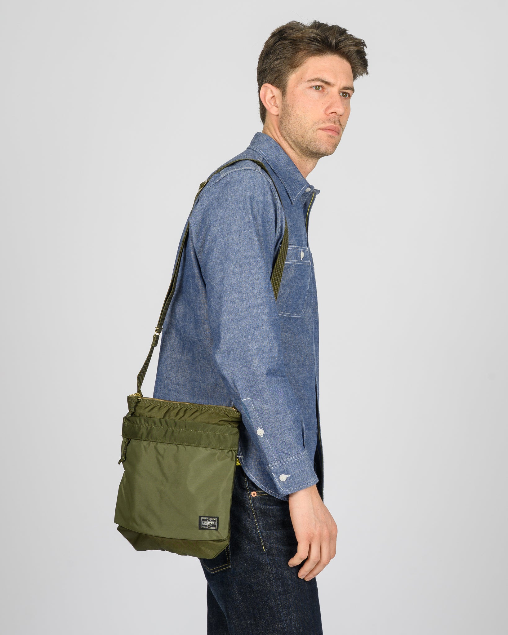 Porter - Yoshida & Co. - Force Shoulder Bag 2 - Olive – Iron Heart