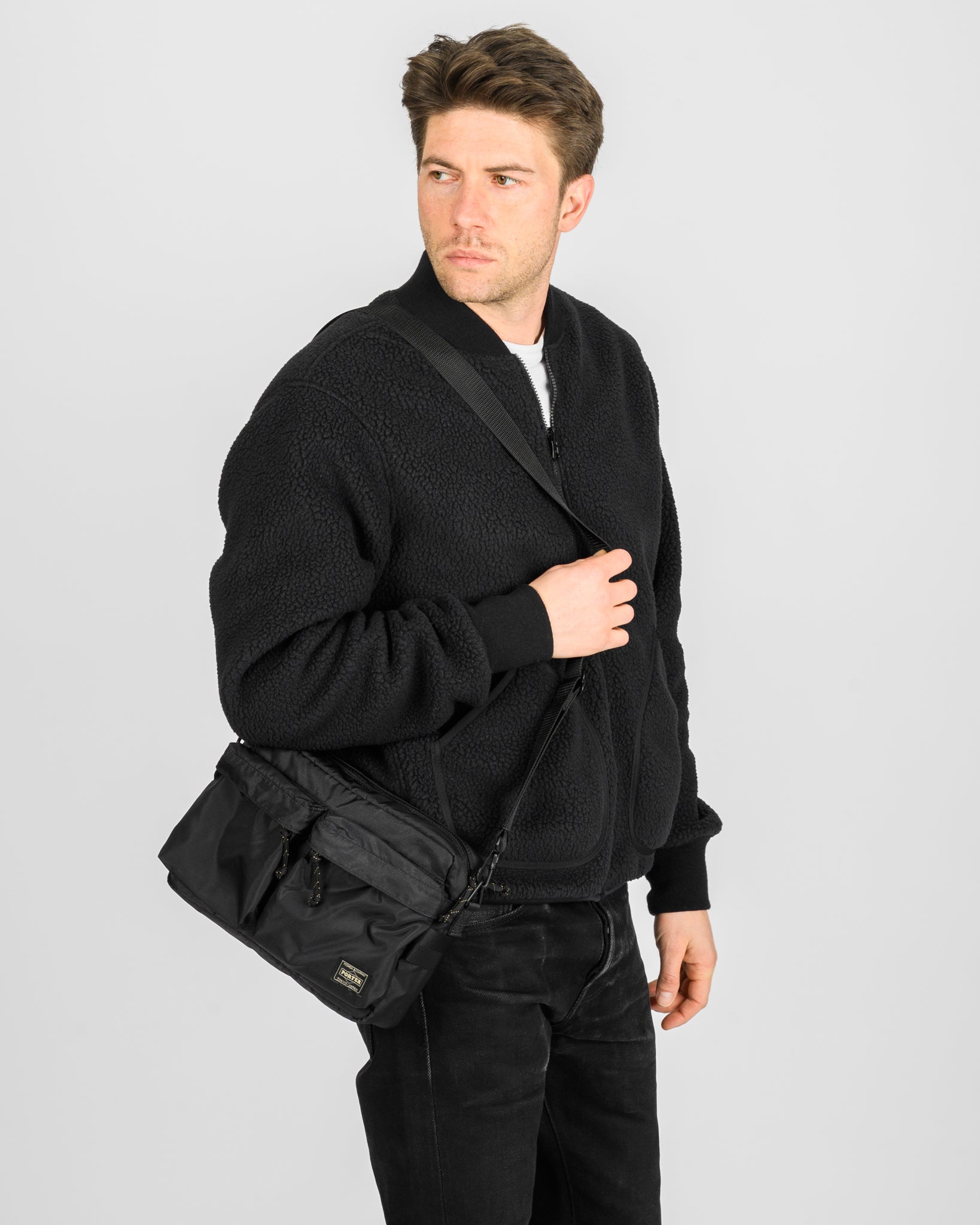 Porter - Yoshida & Co. - Force Small Shoulder Bag - Black – Iron Heart