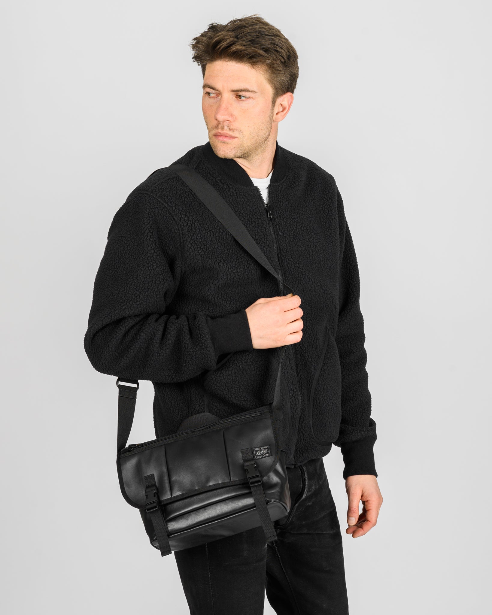 Porter - Yoshida & Co. - Aloof Messenger Bag - Black – Iron Heart