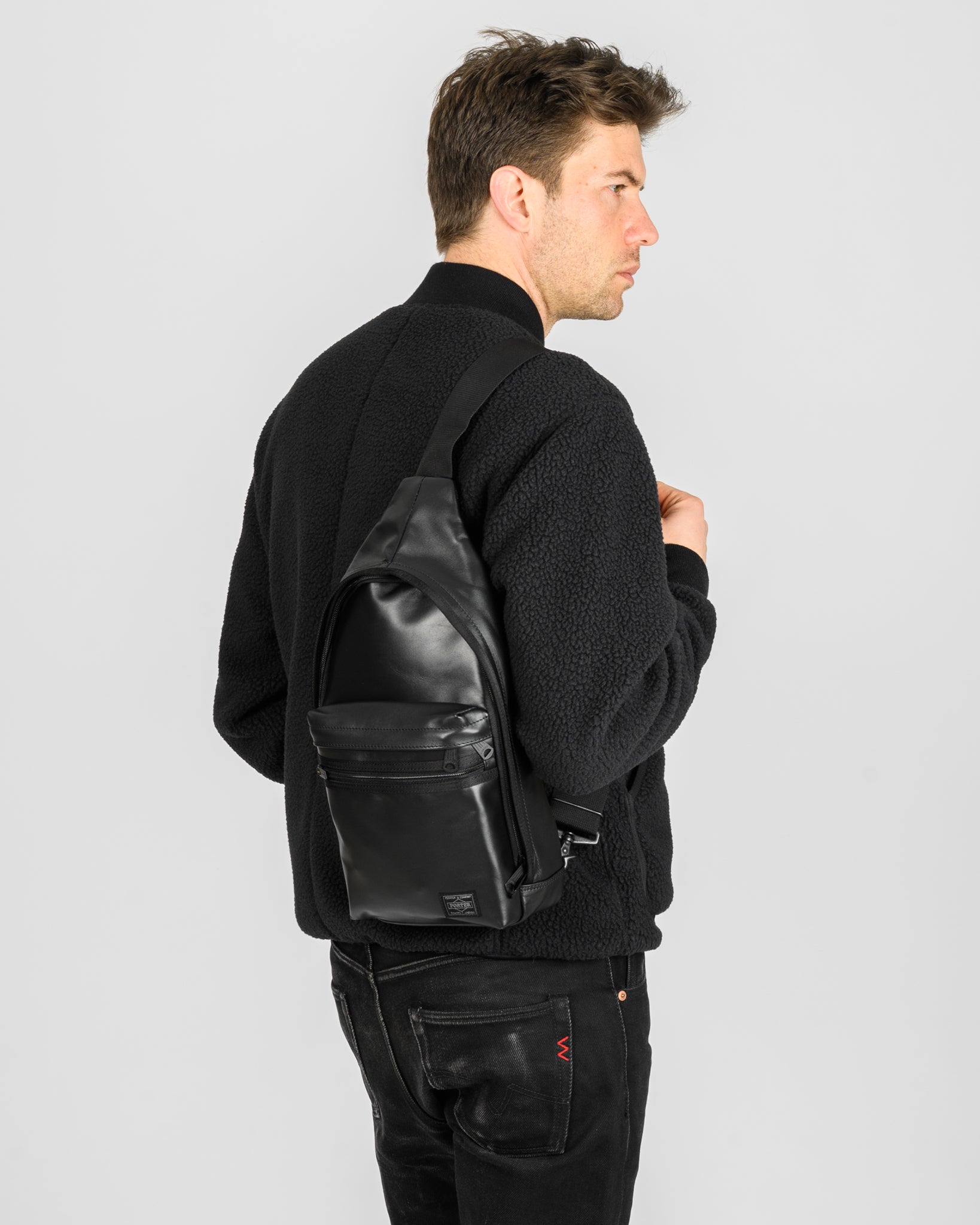 Porter - Yoshida & Co. - Aloof Sling Shoulder Bag - Black