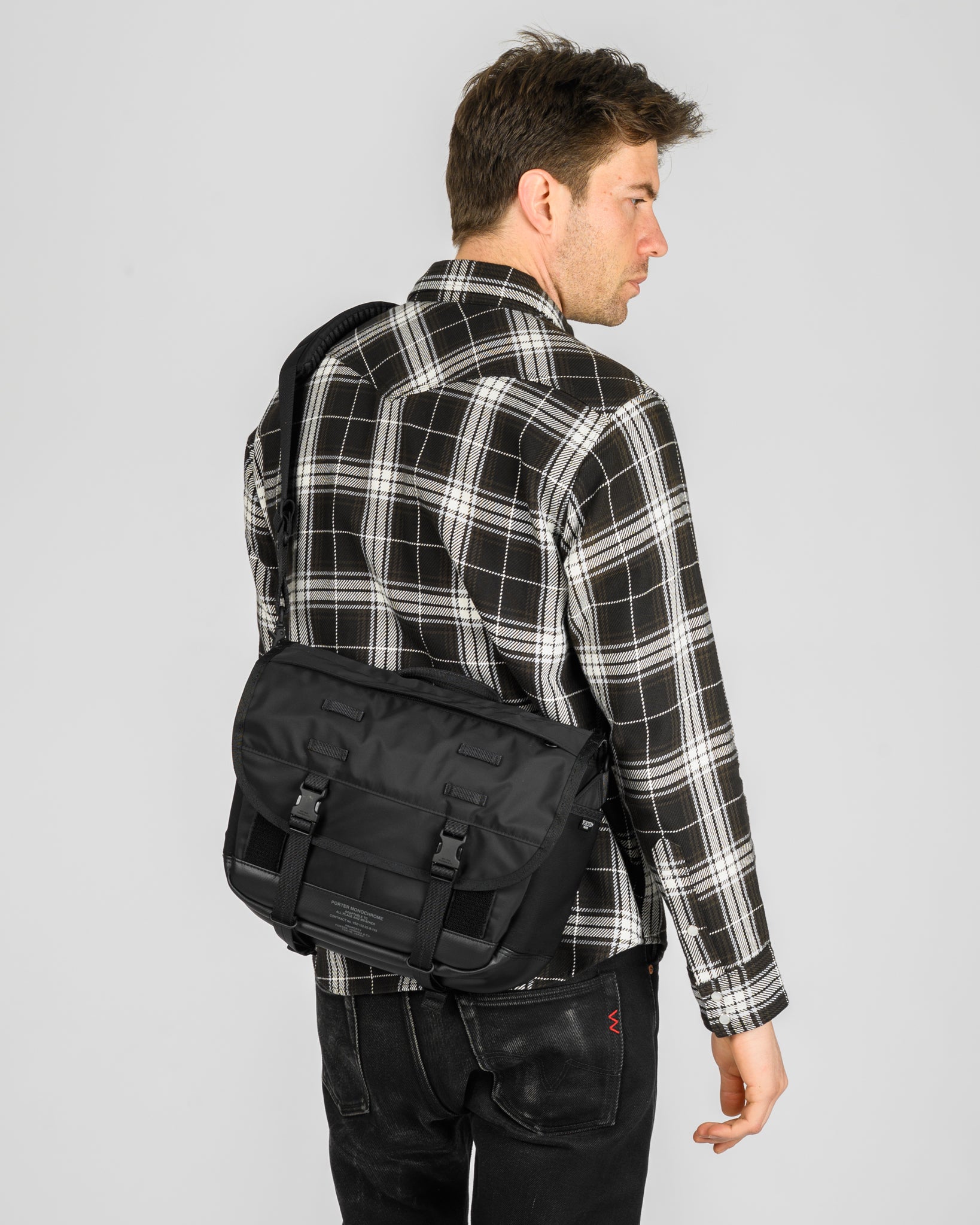 Porter - Yoshida & Co. - Monochrome Messenger Bag (S) - Black