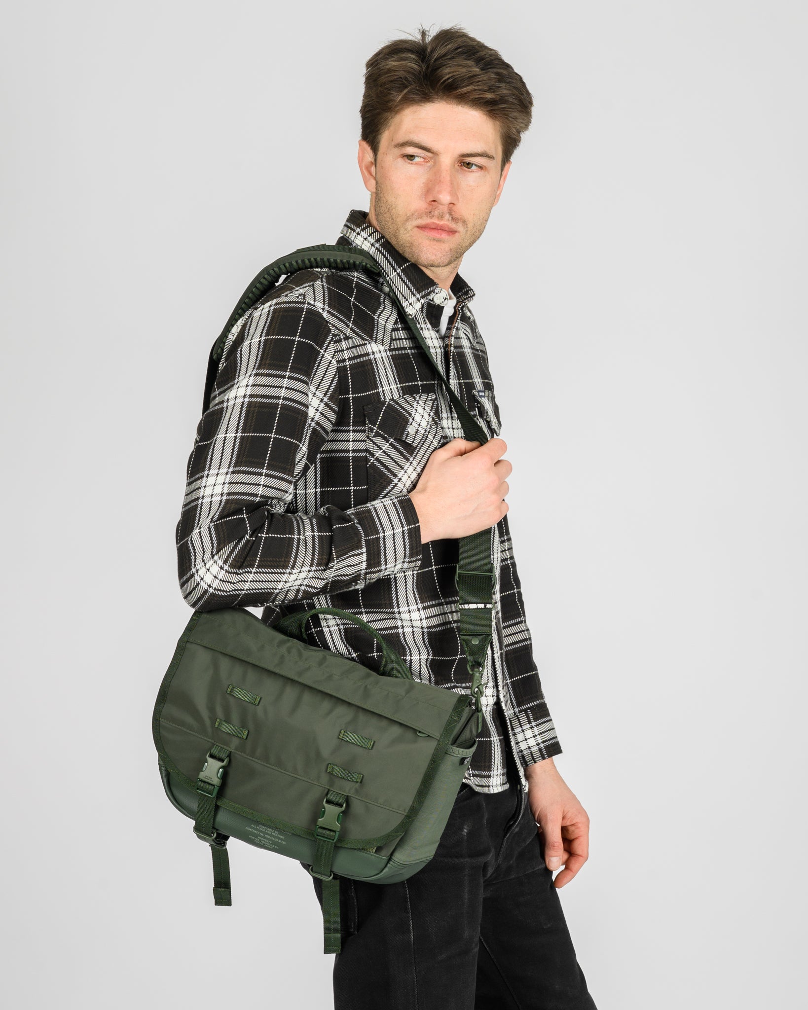 Porter - Yoshida & Co. - Monochrome Messenger Bag (S) - Olive