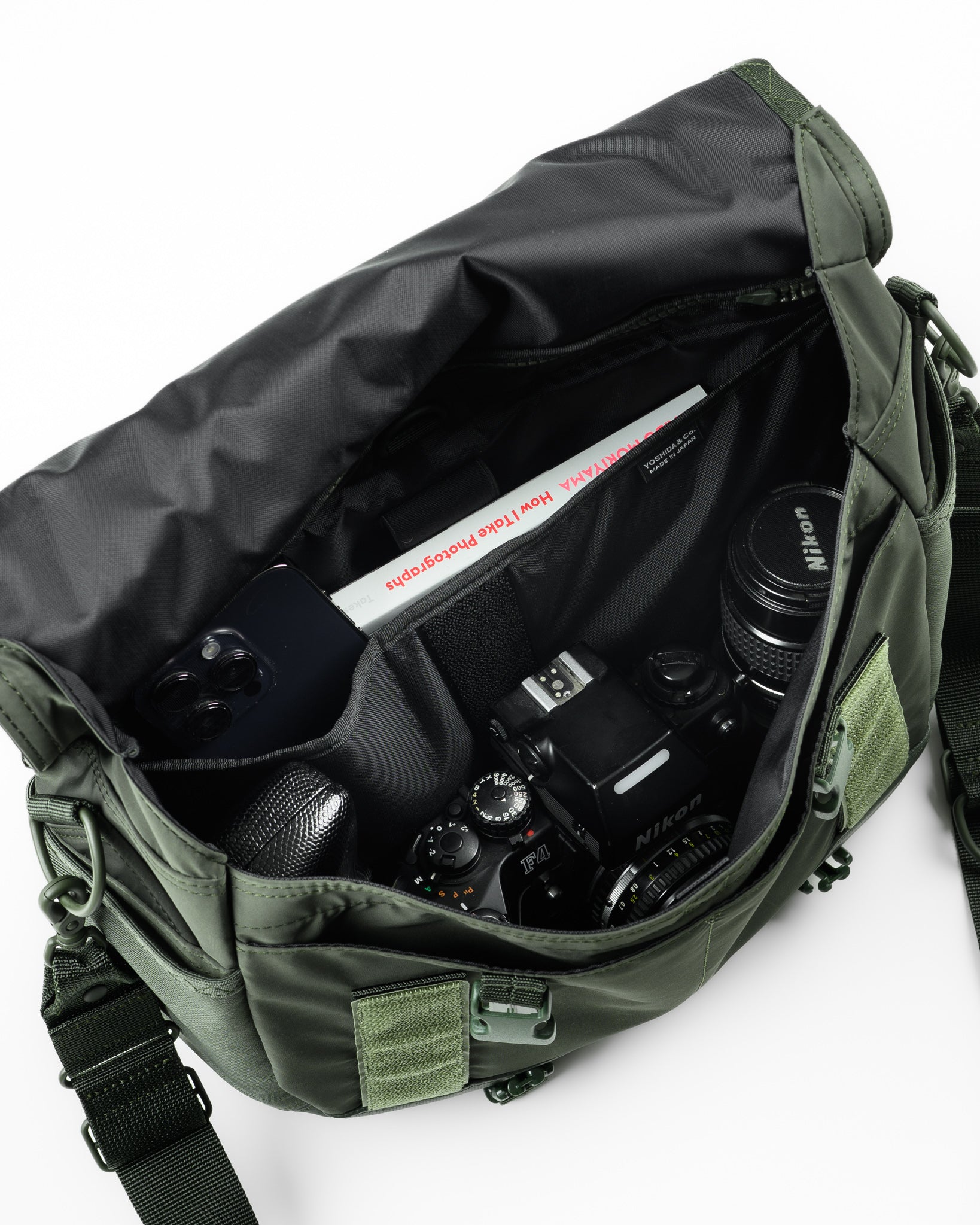 Porter - Yoshida & Co. - Monochrome Messenger Bag (S) - Olive