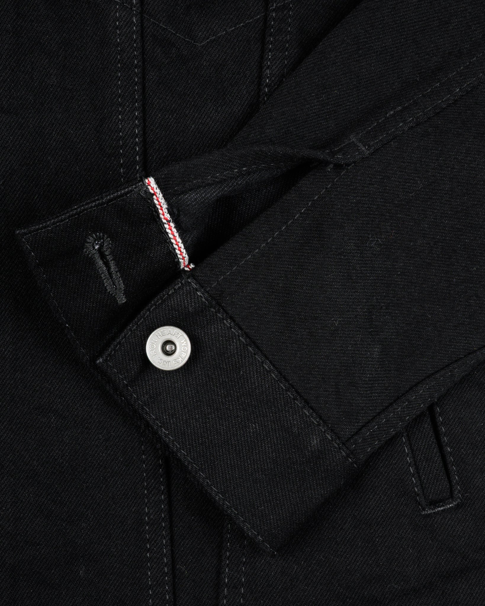 14oz Selvedge Denim Modified Type III Jacket - Black/Black – Iron