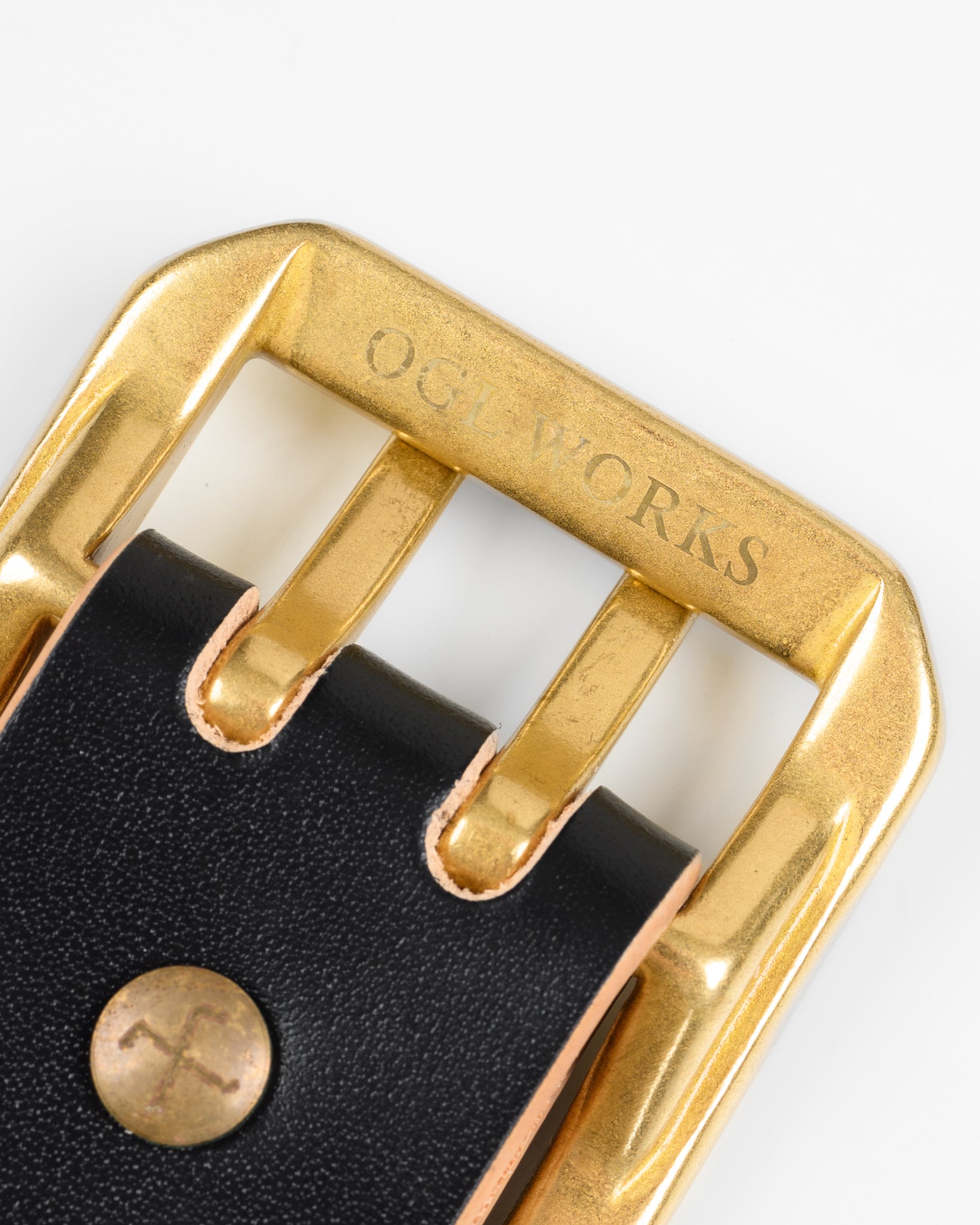 Obbi Good Label Hand-Dyed Leather Double Prong Belt – Iron Heart