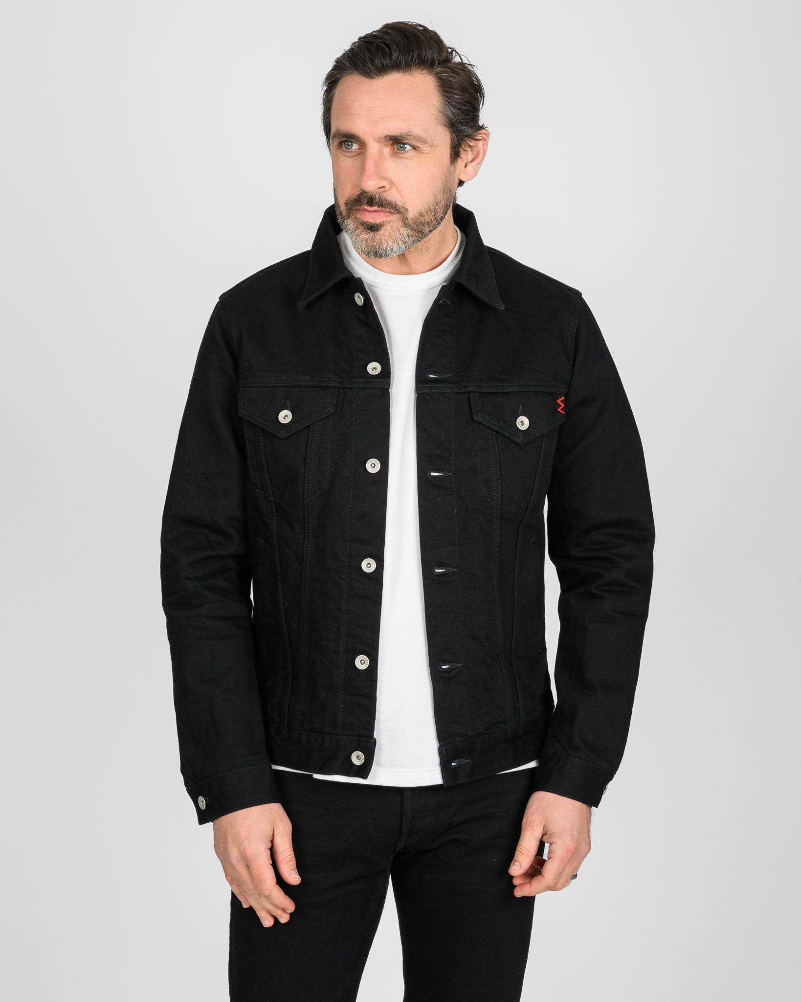 14oz Selvedge Denim Modified Type III Jacket - Black/Black – Iron