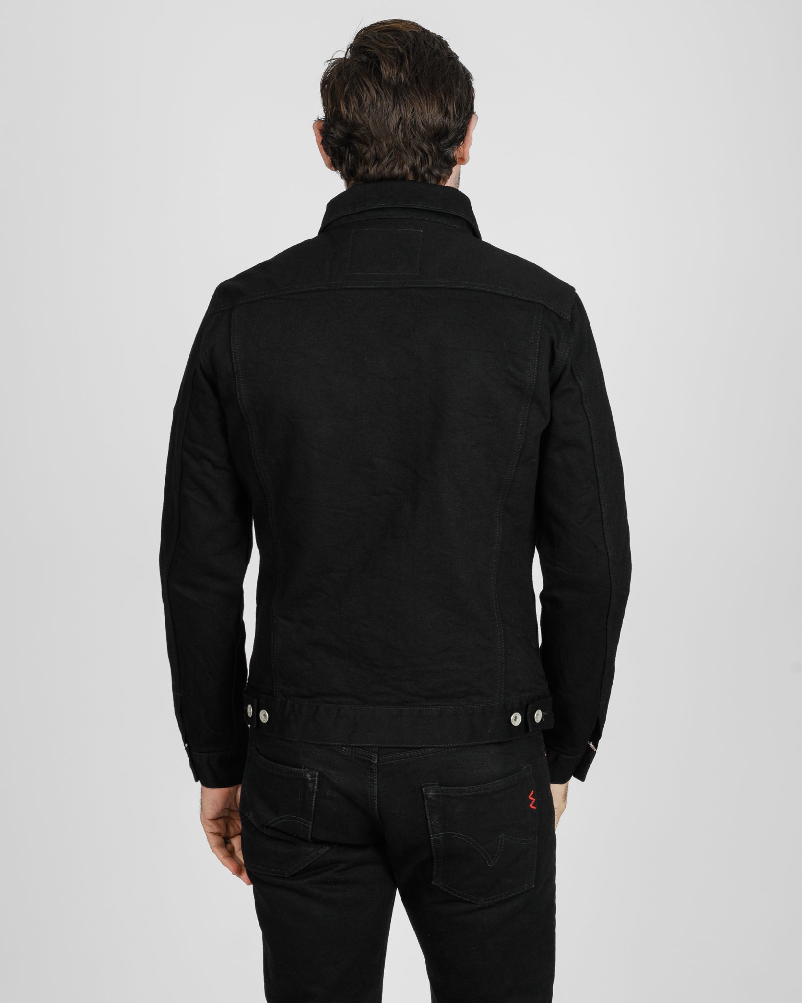14oz Selvedge Denim Modified Type III Jacket - Black/Black – Iron