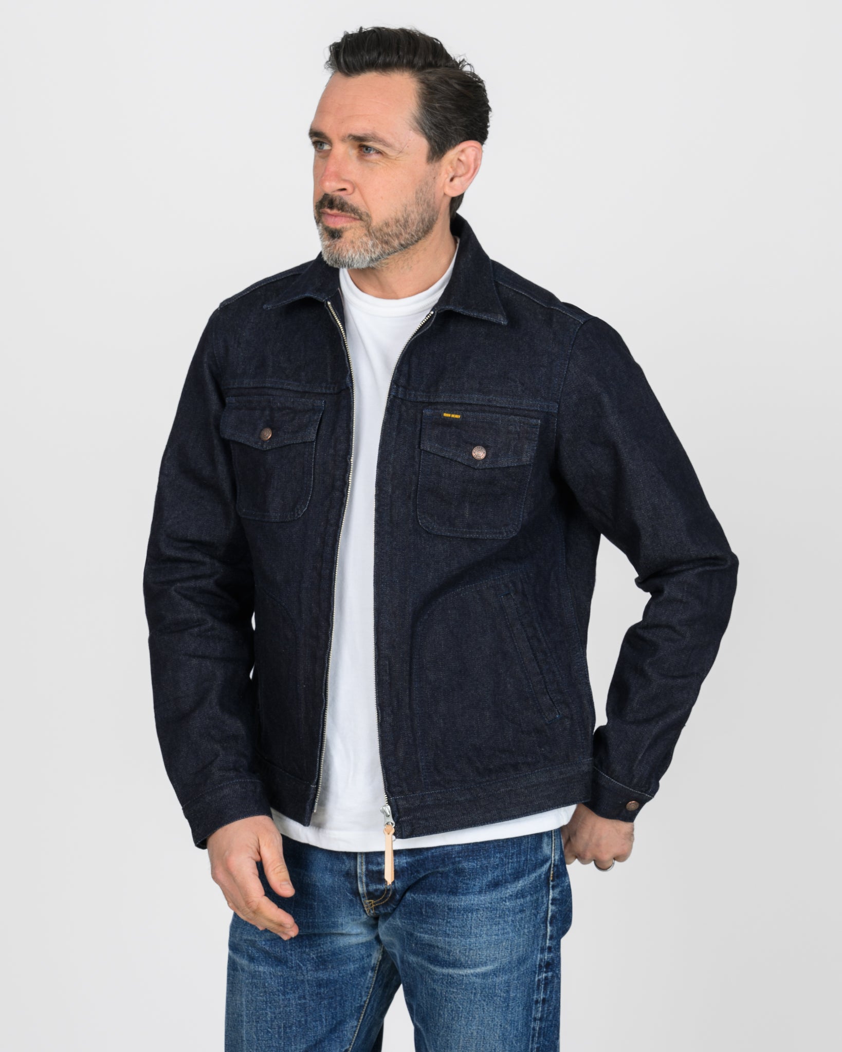 14oz Broken Twill Selvedge Denim Work Jacket - Indigo