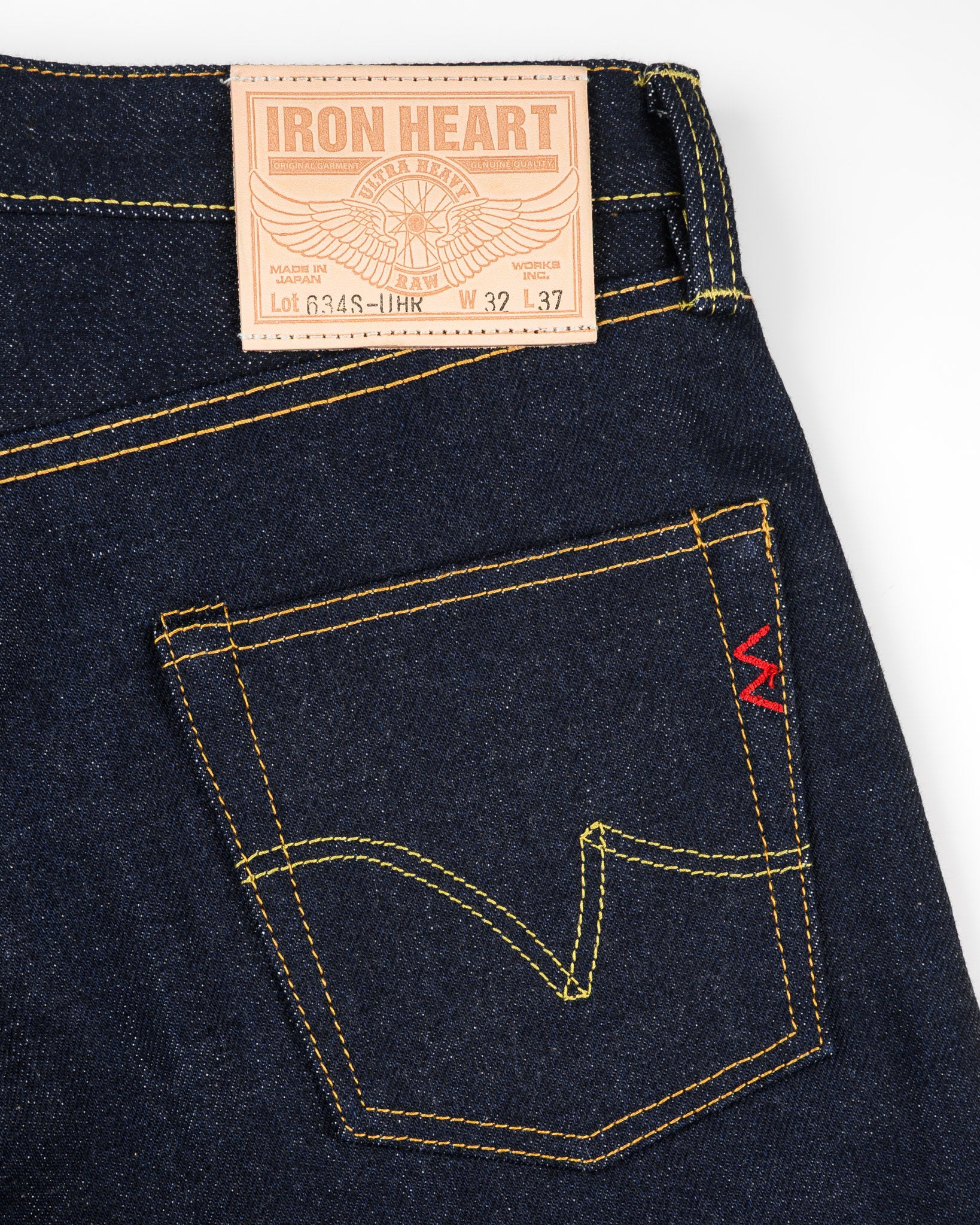Iron Heart 21/23oz Raw Selvedge Denim Straight Cut Jeans - Indigo