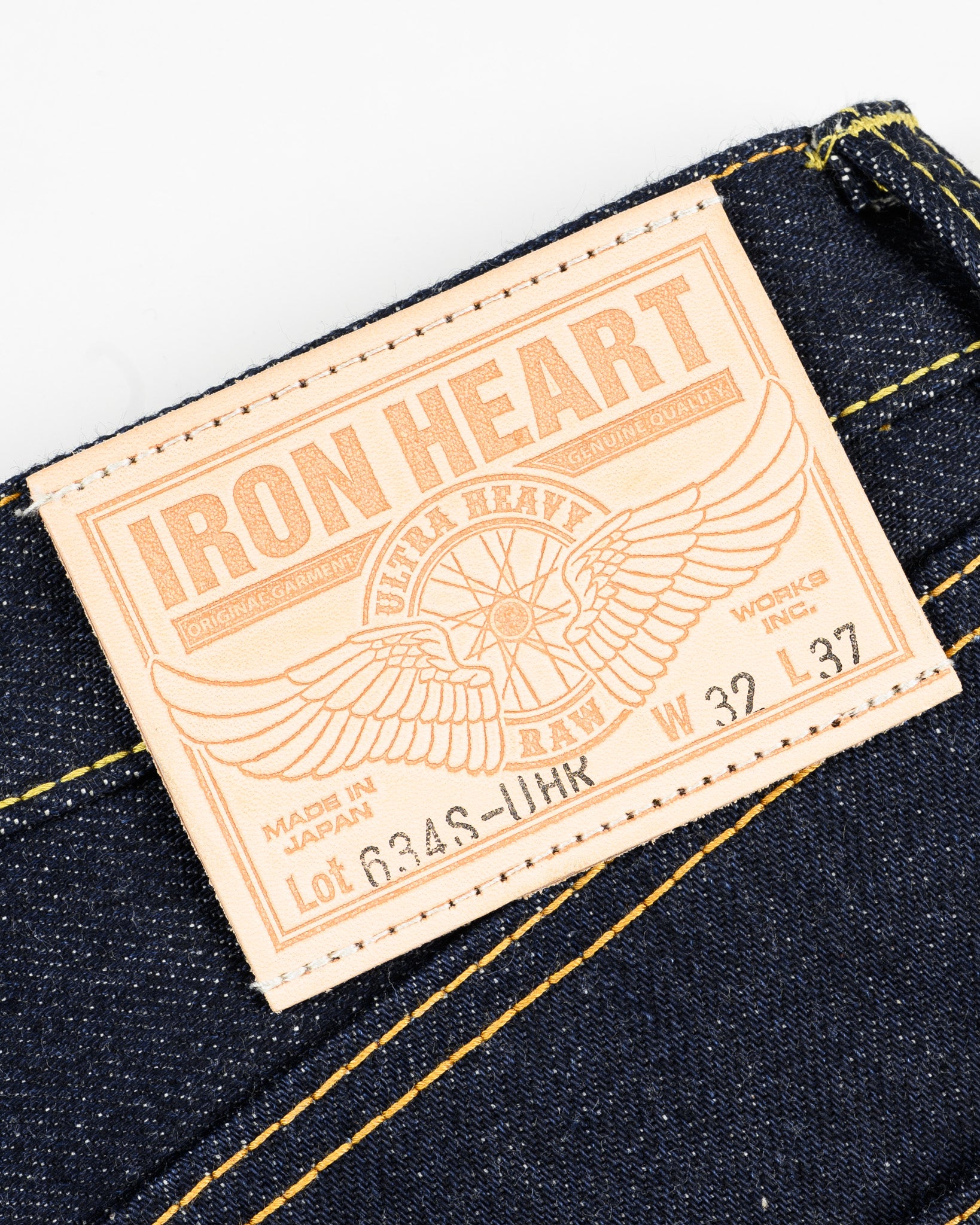 Iron Heart 21/23oz Raw Selvedge Denim Straight Cut Jeans - Indigo
