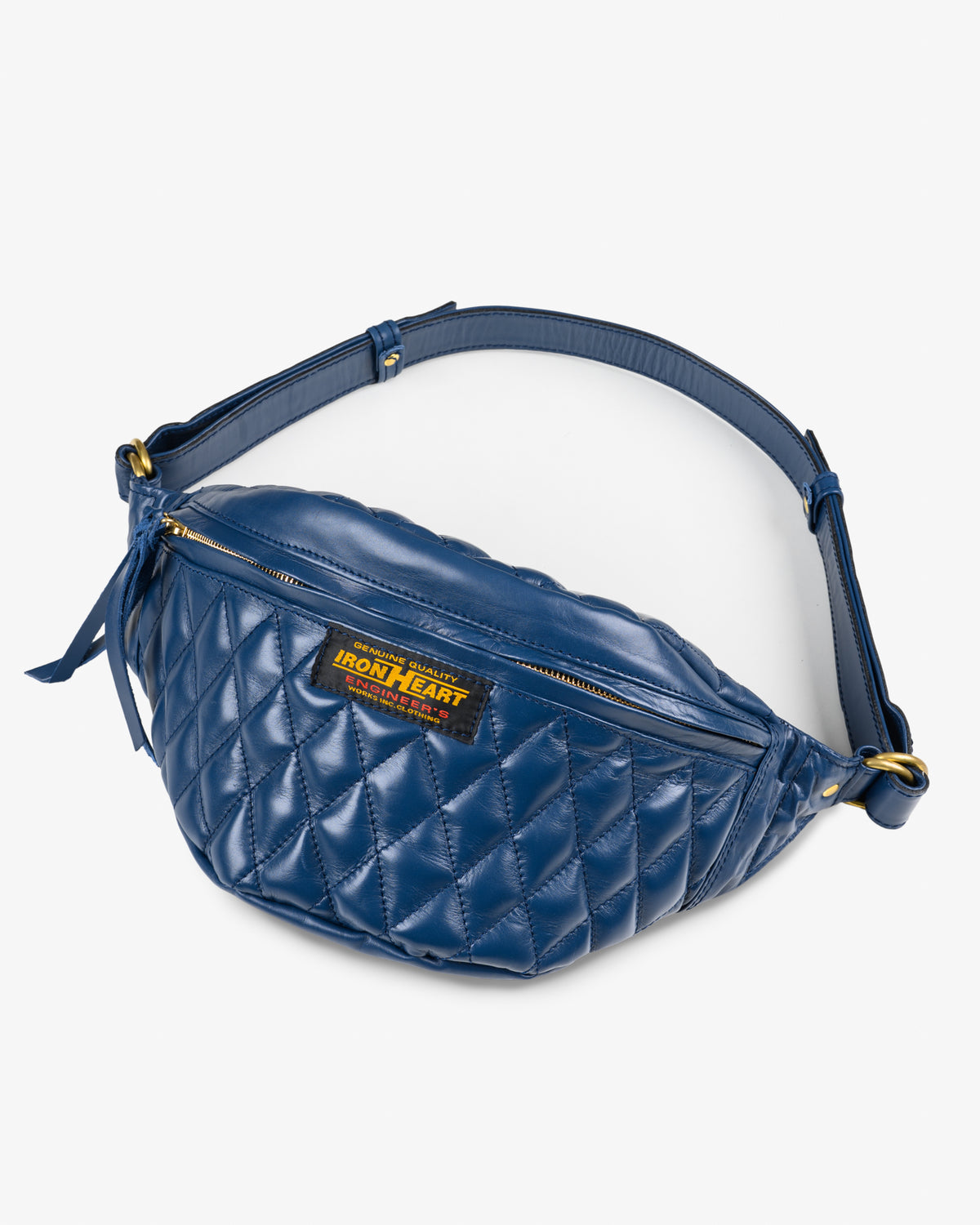 Diamond Stitched Leather Waist Bag
