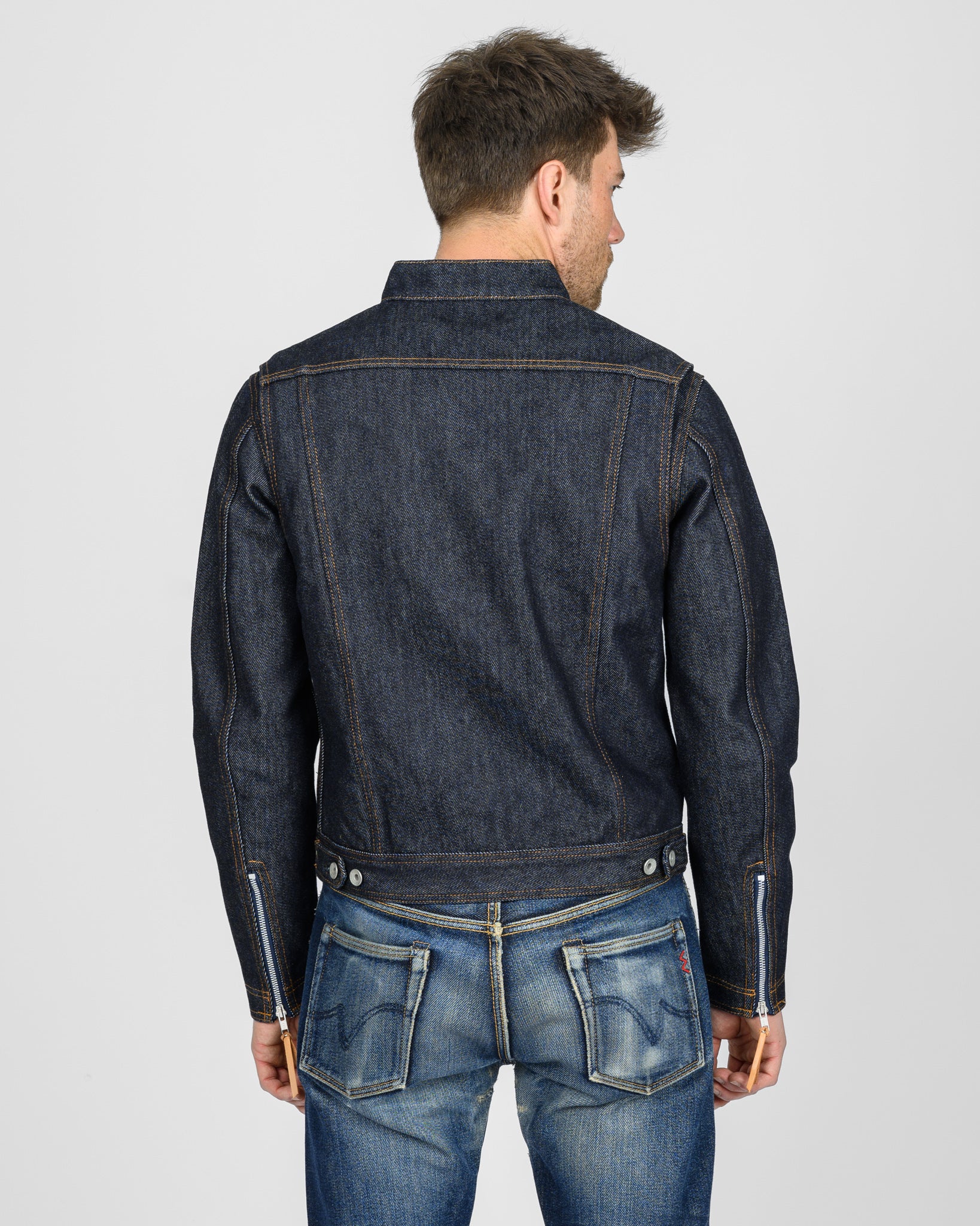 Jentlouis、Switch Riders Jacket Riders Jacket Waxed Canvas | Tobacco Purple Interior