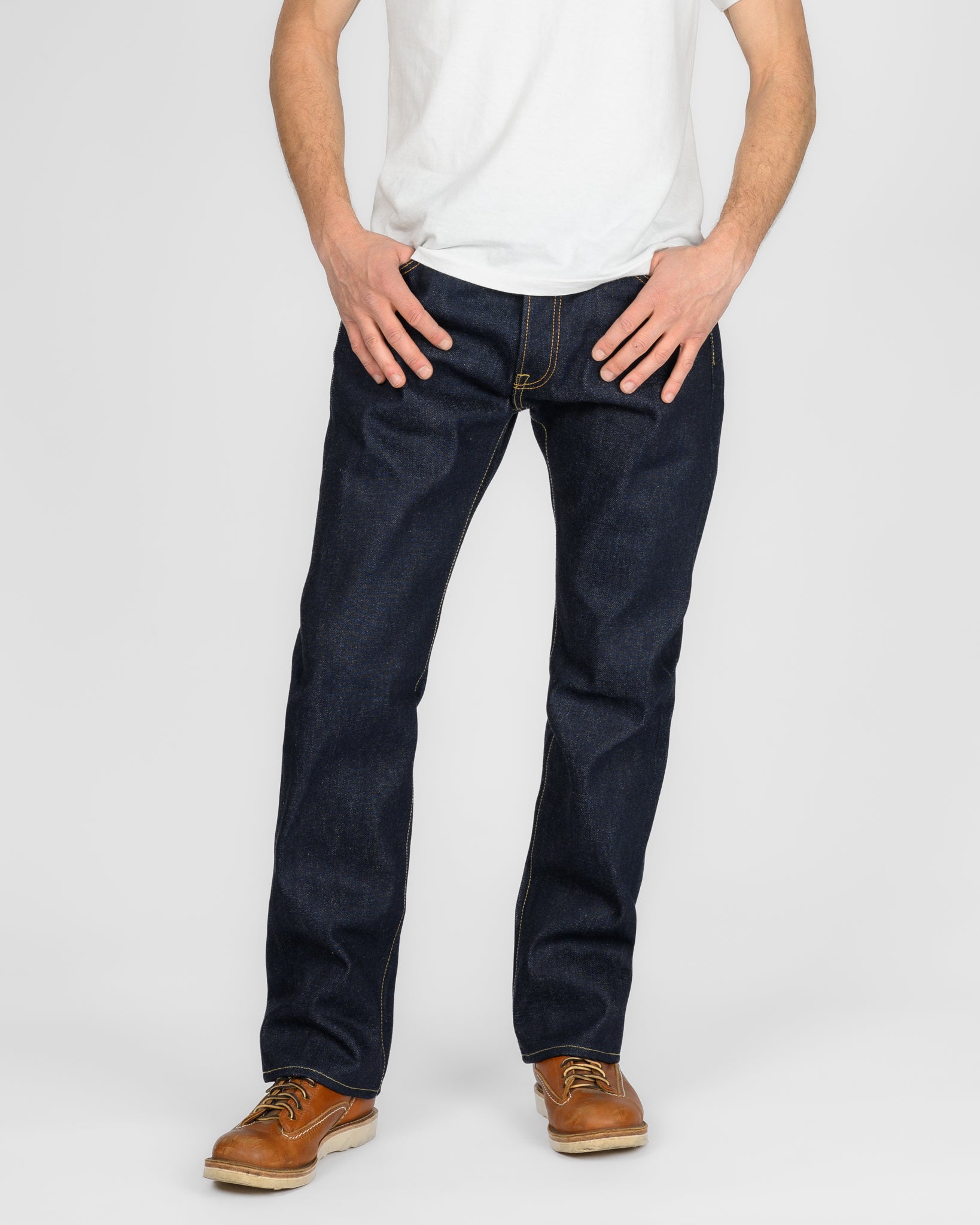Iron Heart 21/23oz Raw Selvedge Denim Straight Cut Jeans - Indigo
