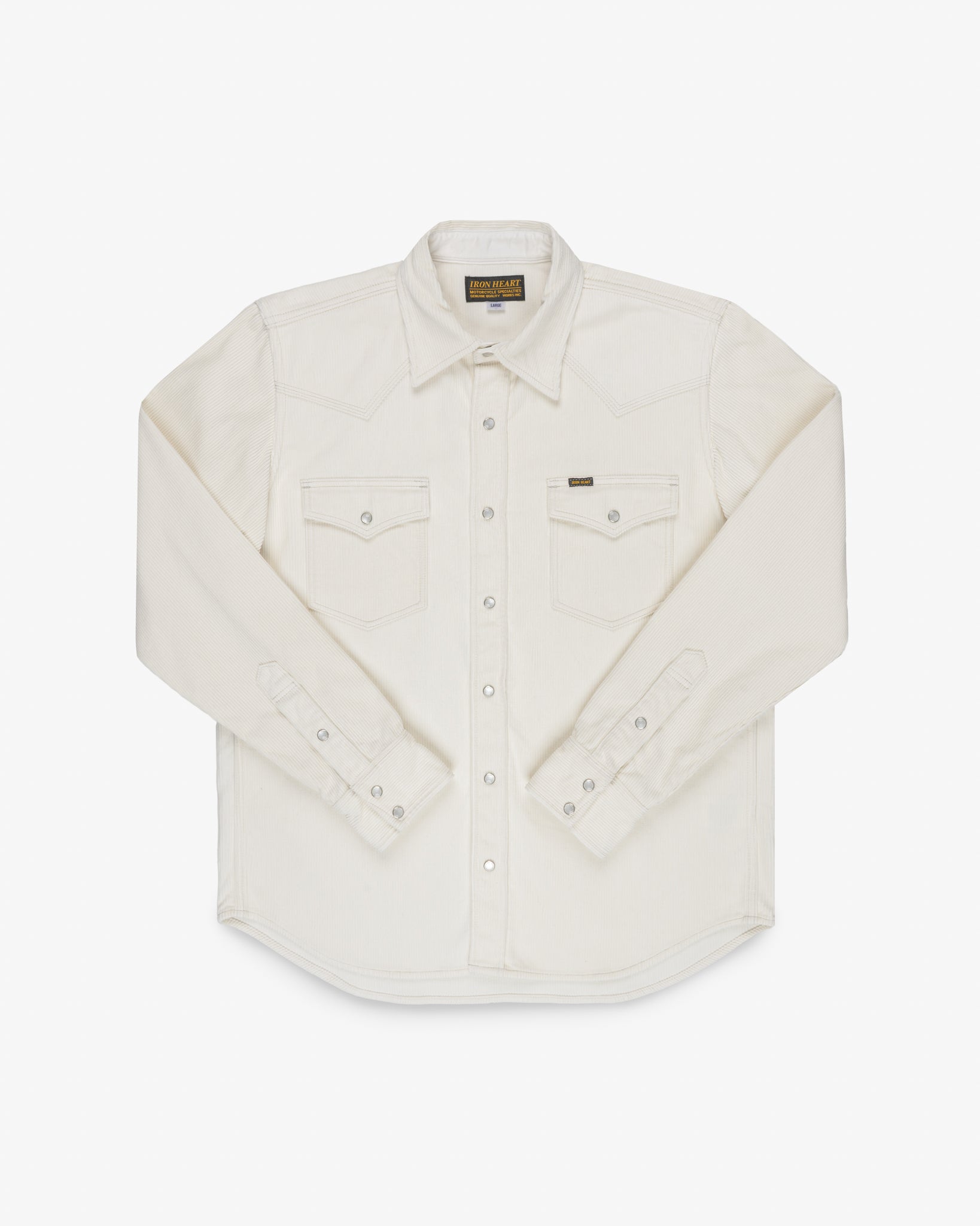 11oz Corduroy Western Shirt -  Off White