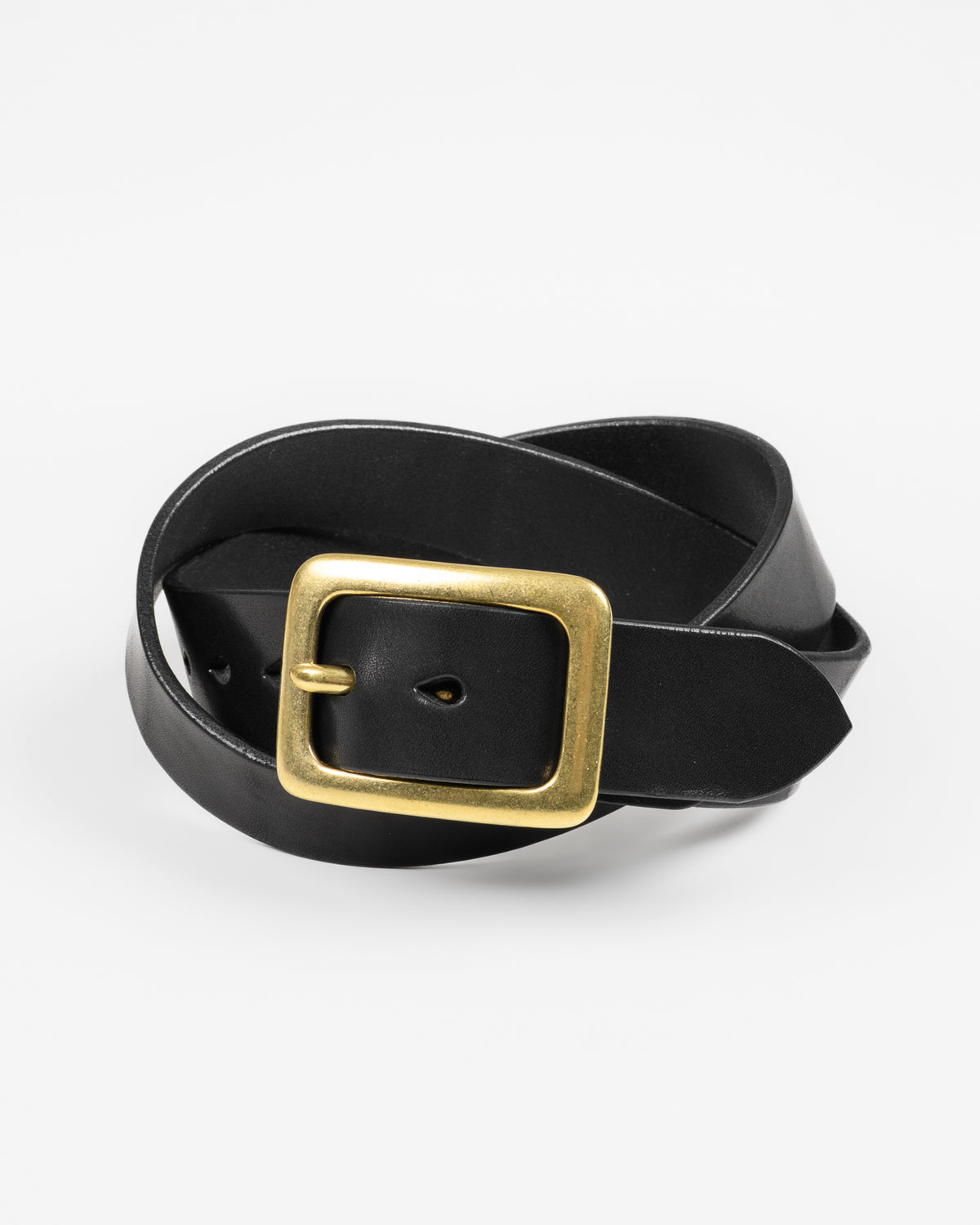 Heavy Duty " Tochigi" Leather Belt Brass Garrison Buckle