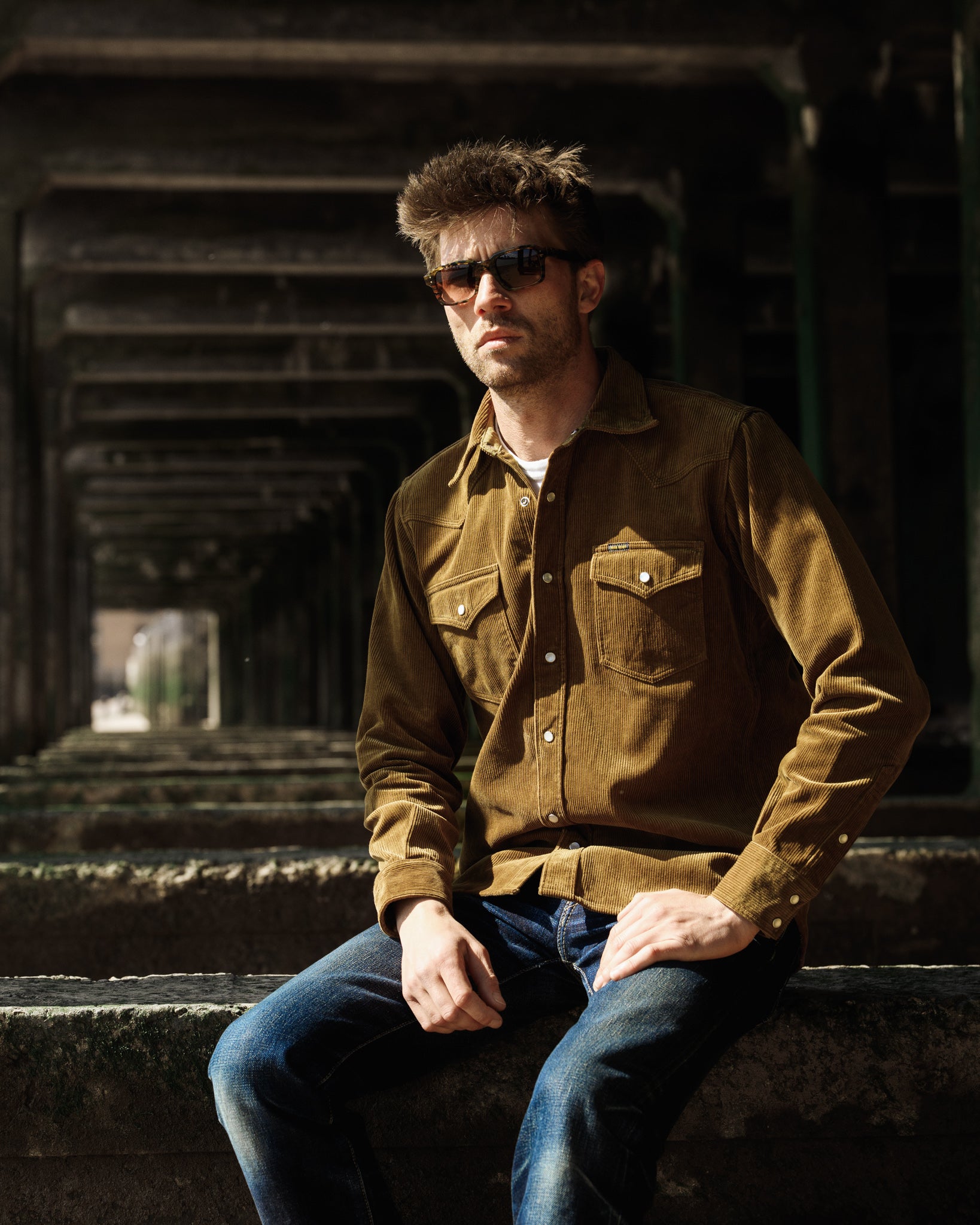 11oz Corduroy Western Shirt - Camel – Iron Heart