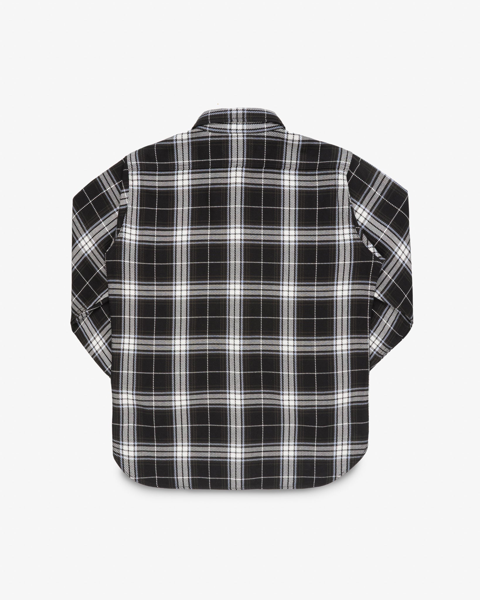 9oz Selvedge Flannel Check Work Shirt - Black – Iron Heart