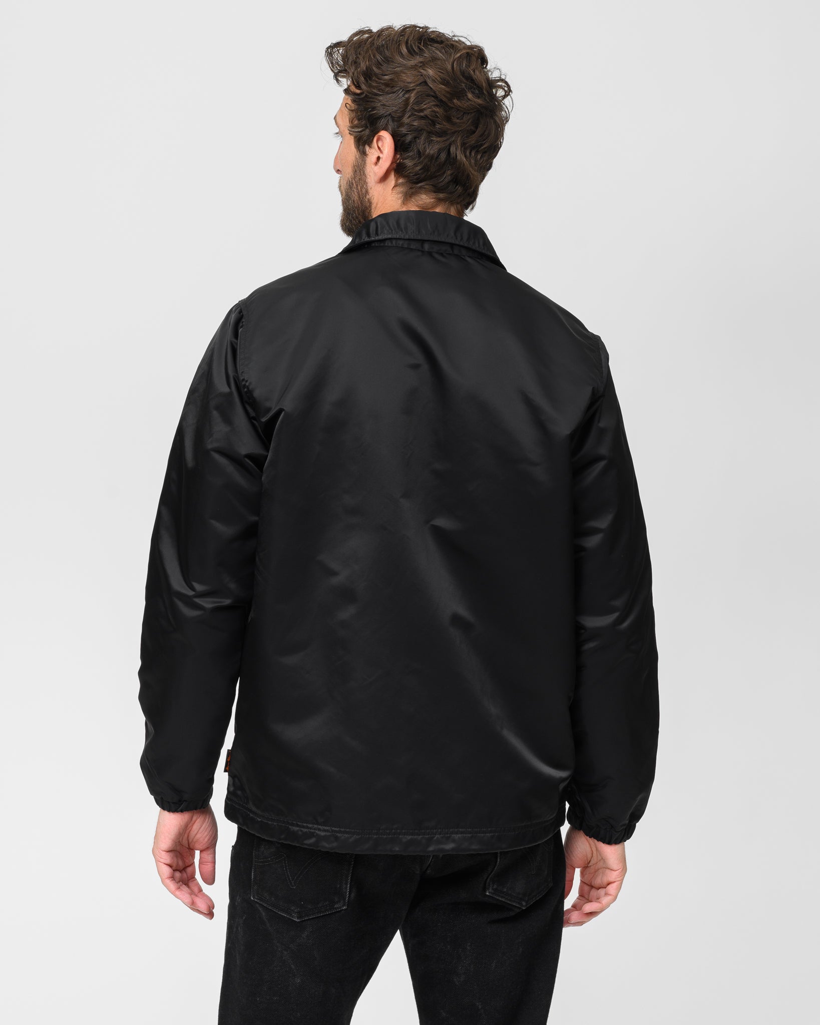 4.8oz Nylon Coach Jacket - Black – Iron Heart