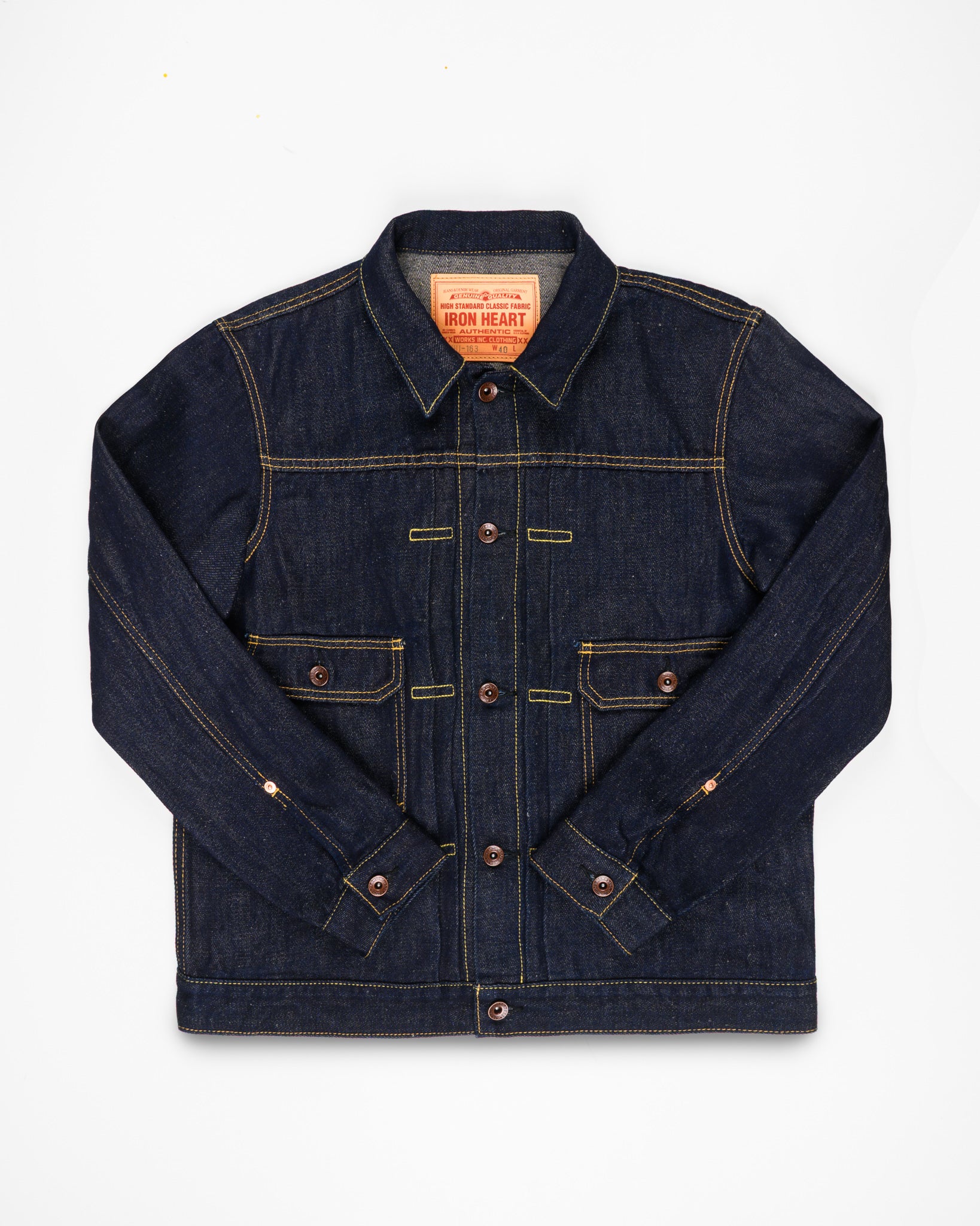 14oz Cotton/Linen Denim Type II Jacket - Indigo