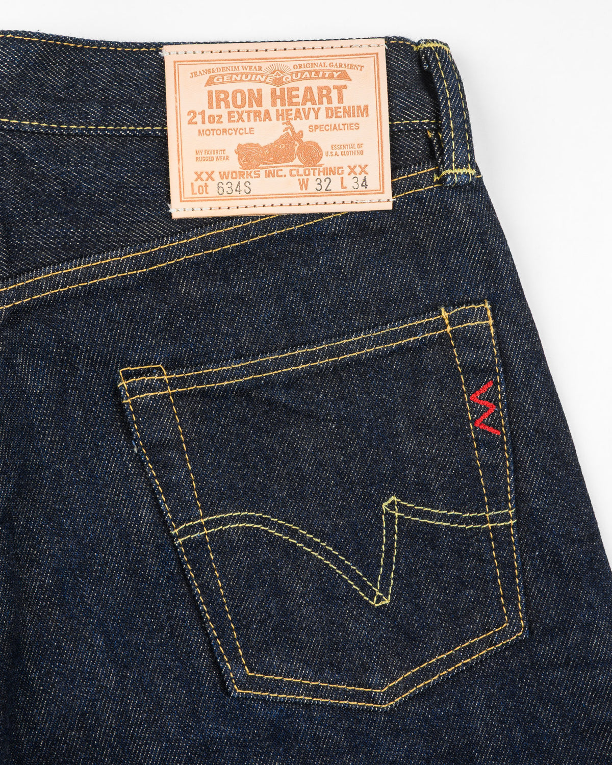 Iron Heart 21oz Selvedge Denim Straight Cut Jeans - Indigo