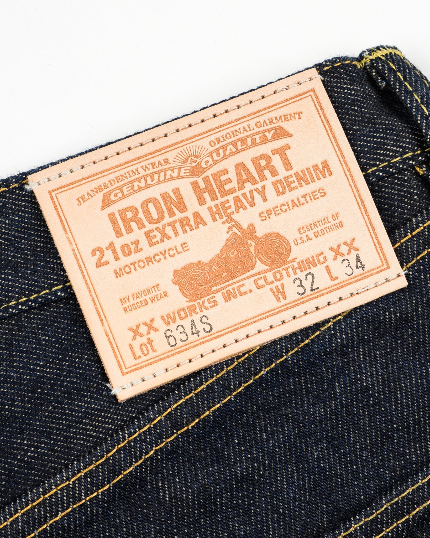 Iron Heart 21oz Selvedge Denim Straight Cut Jeans - Indigo