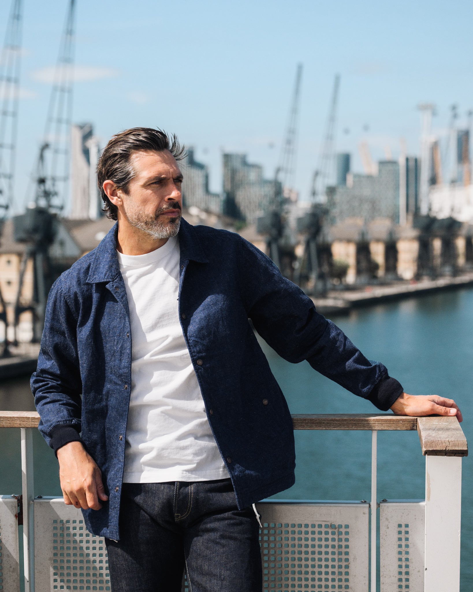 10oz Neppy Selvedge Denim Coach Jacket - Indigo - No Patch – Iron