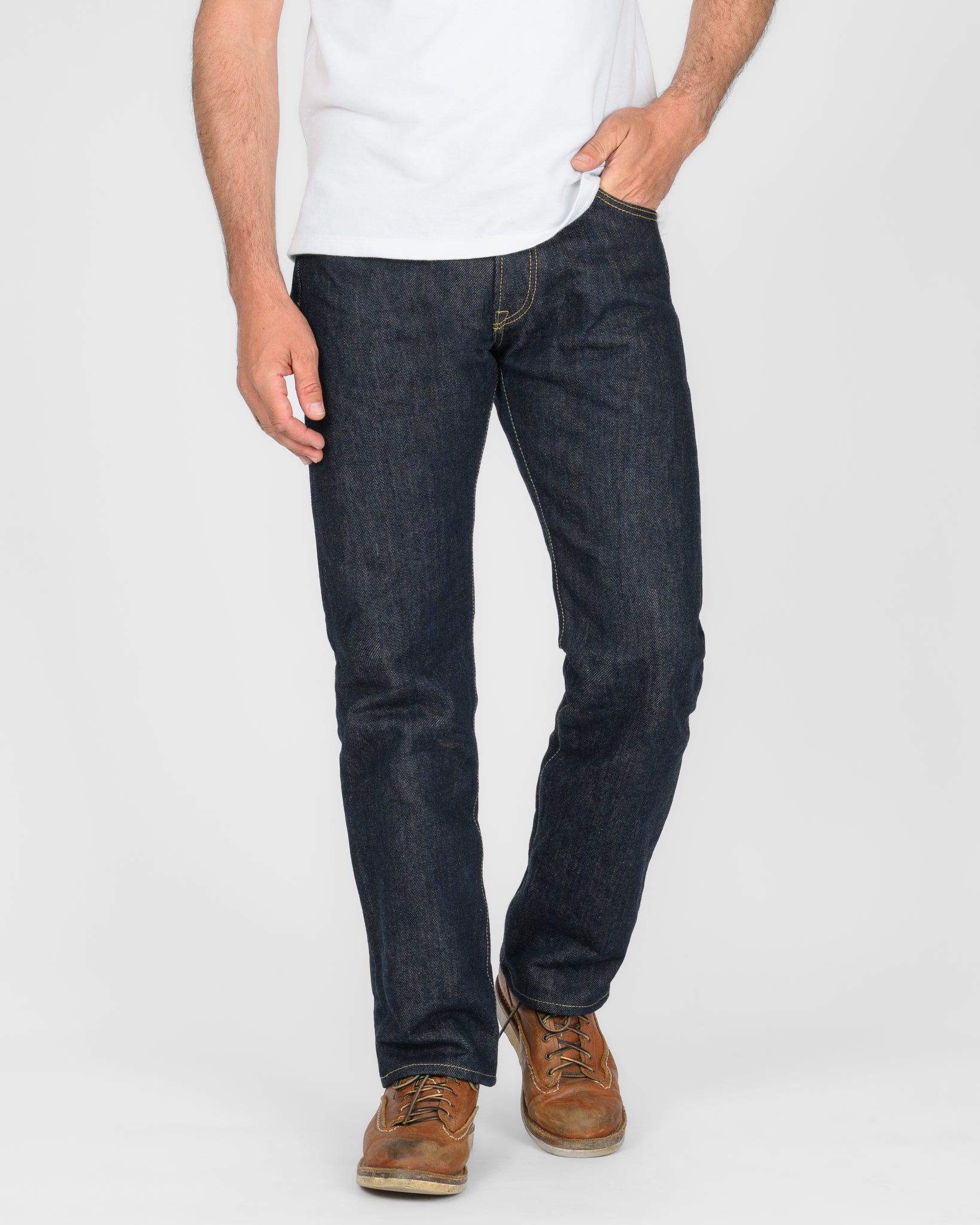 21oz Selvedge Denim Straight Cut Jeans - Indigo