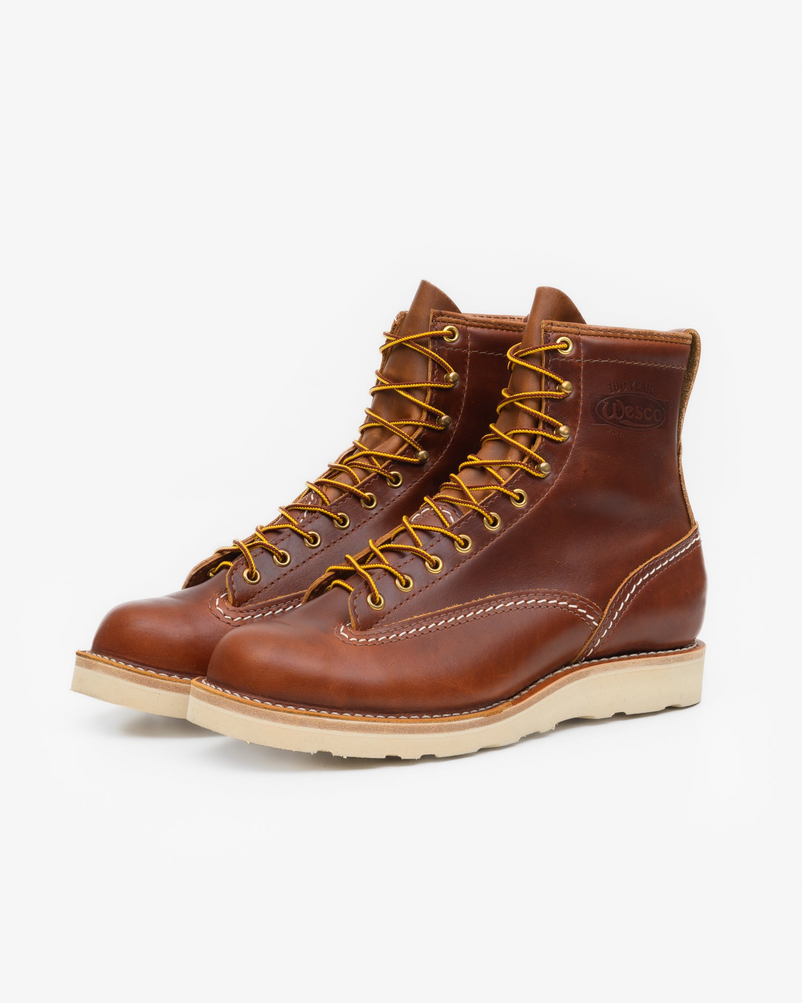 Iron Heart Int'l x Wesco® - 8" Domain Jobmaster® Boot - British Tan. The "Journeyman"