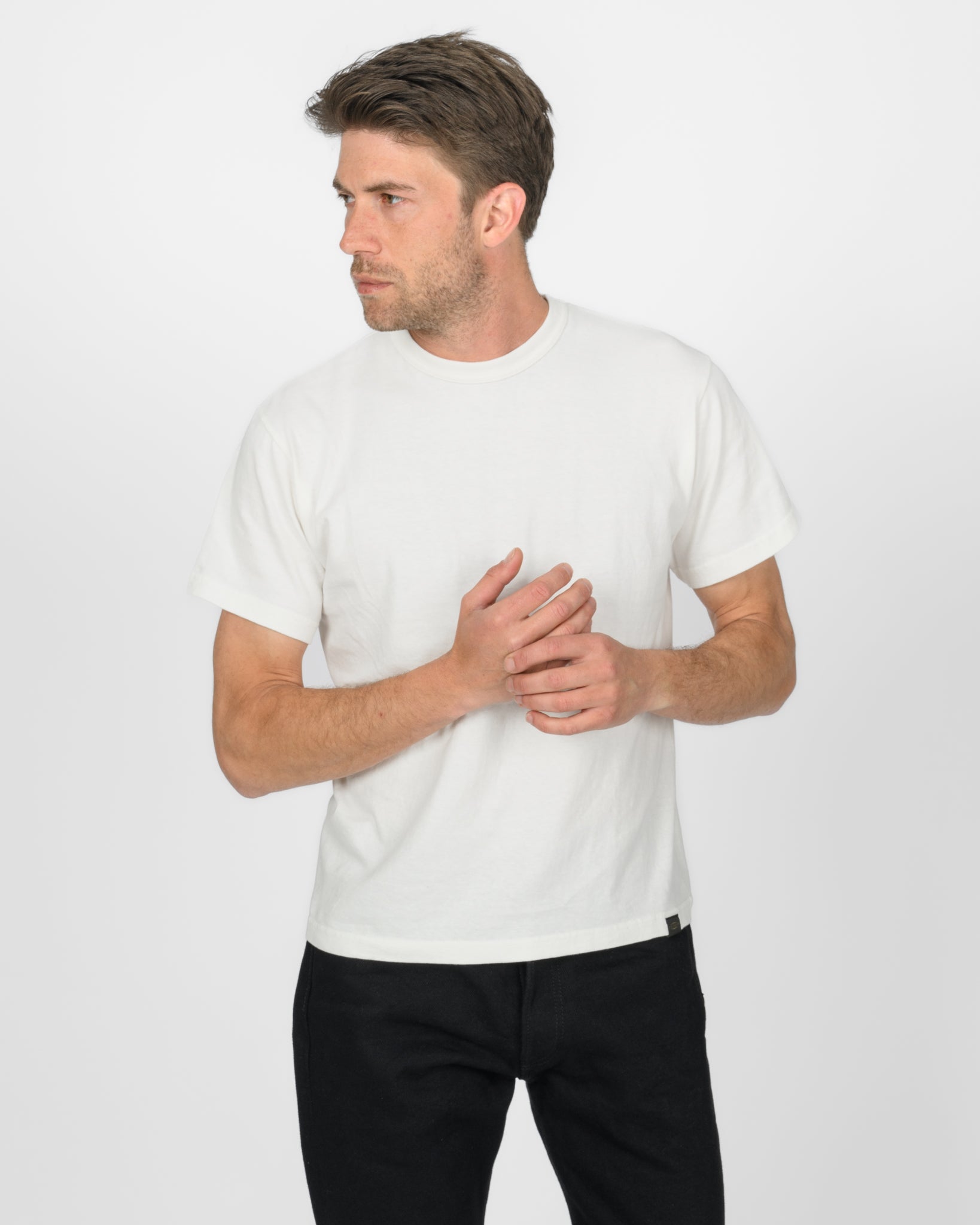 6.5oz Loopwheel Crew Neck T-Shirt - White