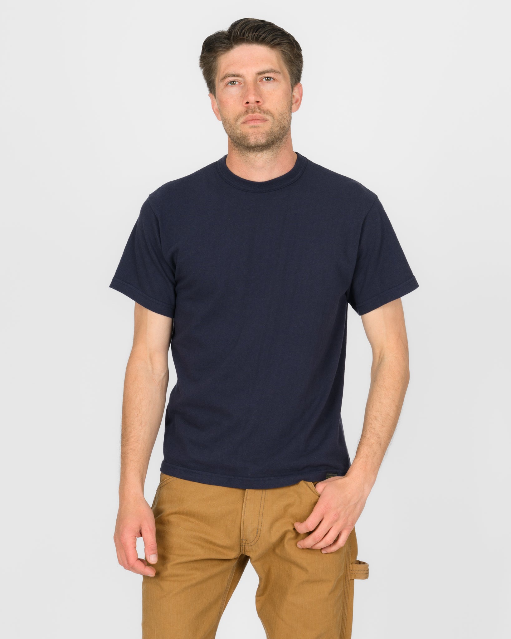 6.5oz Loopwheel Crew Neck T-Shirt - Navy