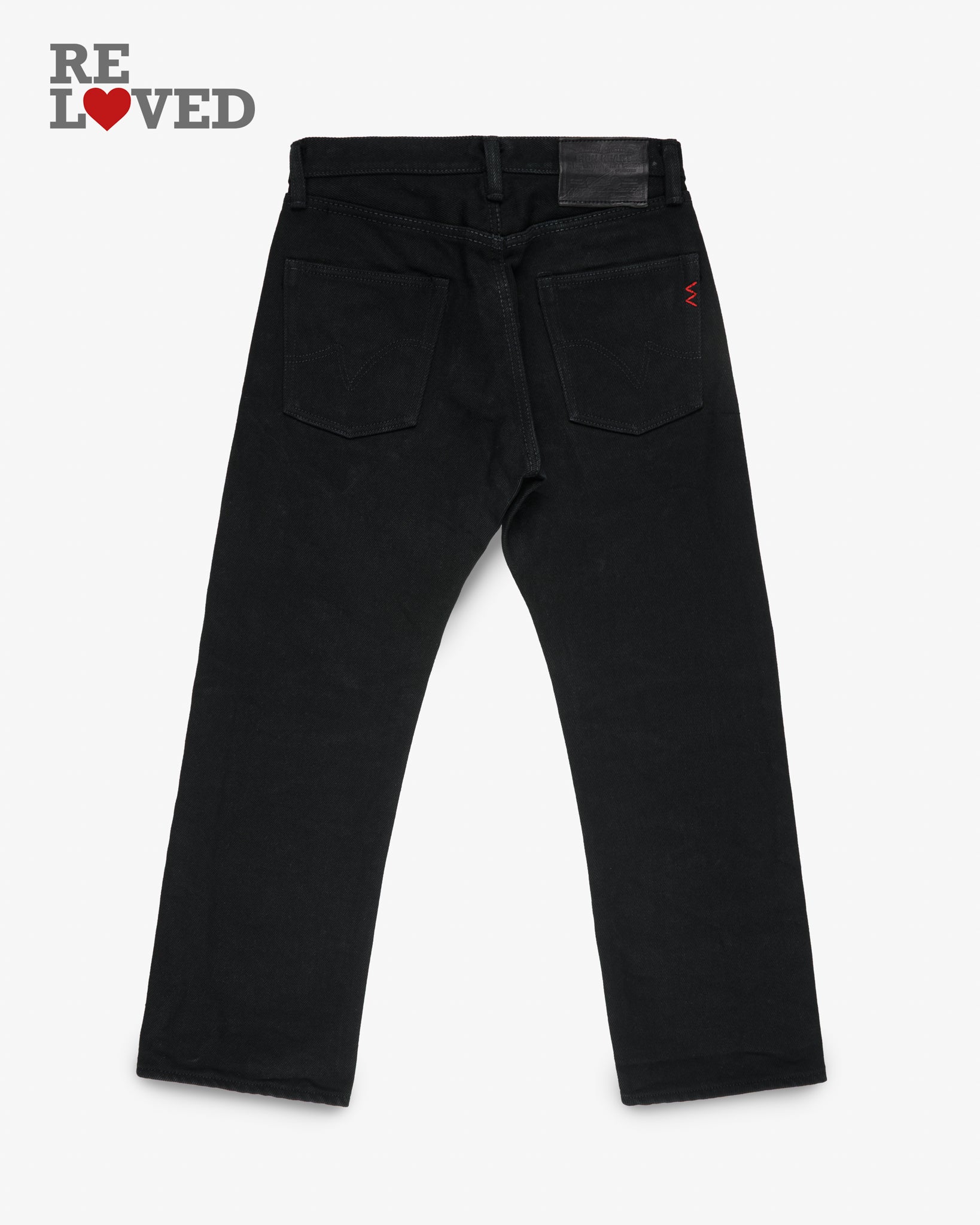 21oz Selvedge Denim Straight Cut - Superblack Non-Fade (IH-634S-SB) Tag 31, Hemmed to 26.2"