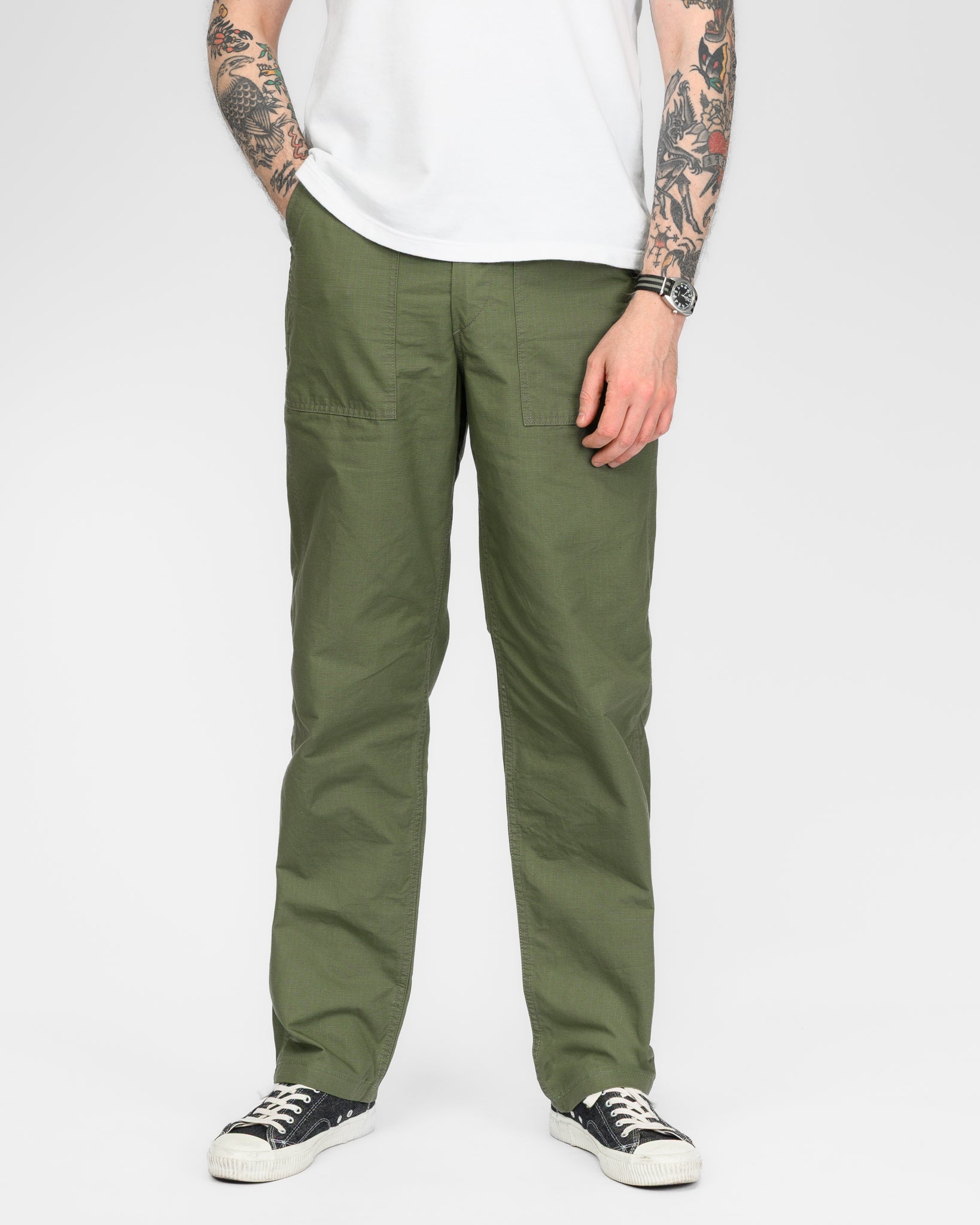 8oz Ripstop Baker Pants - Army Green