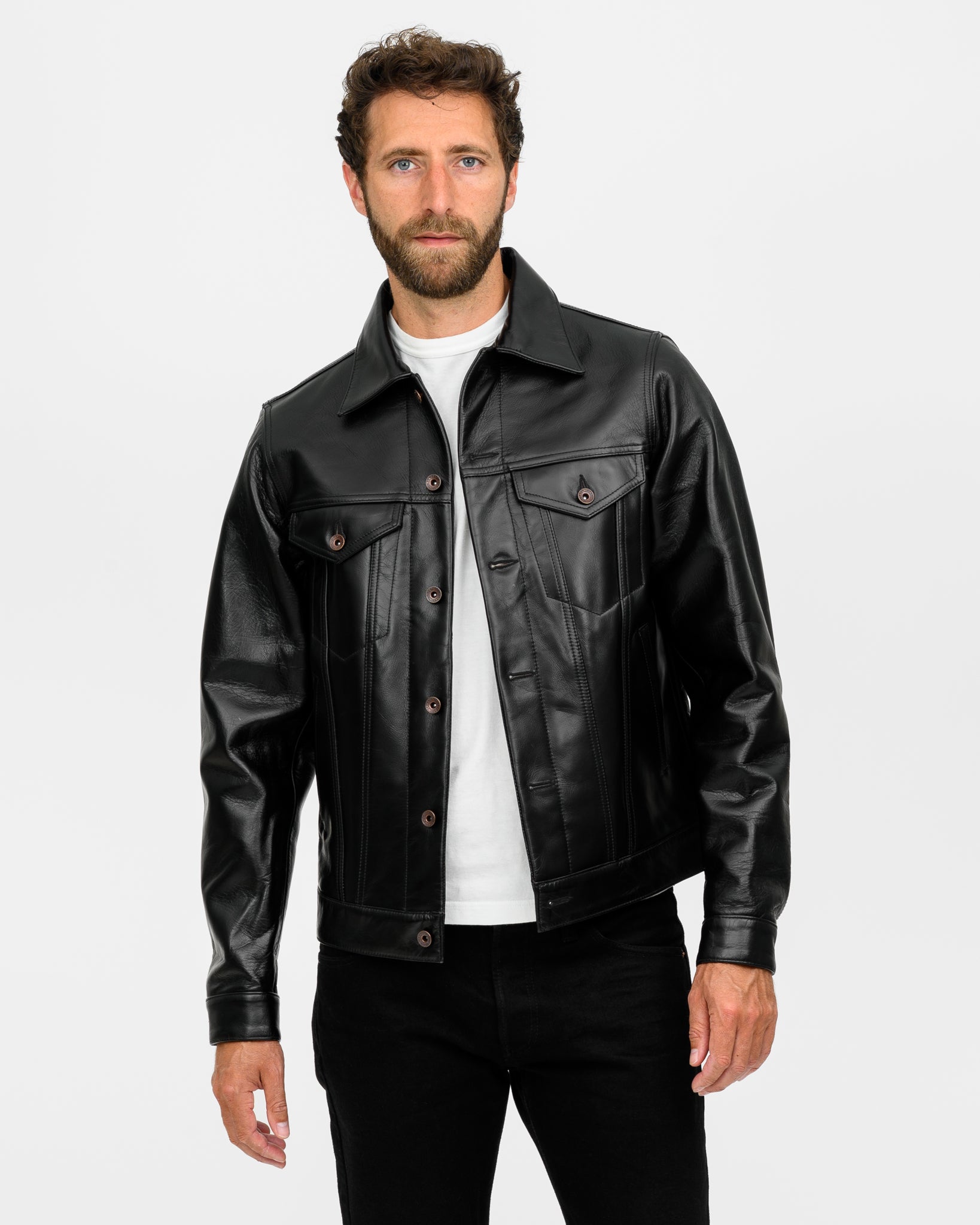 Iron Heart Black Japanese Horsehide Modified Type III Jacket