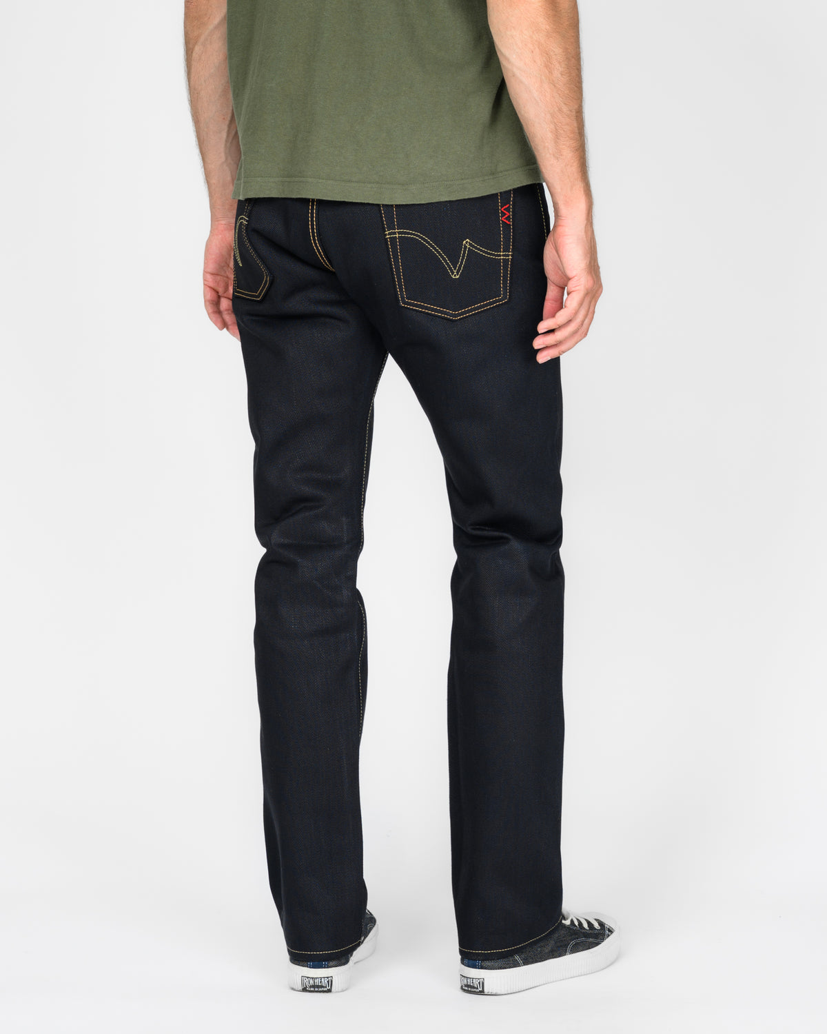Iron Heart 25oz Selvedge Denim Slim Jeans - Indigo/Black