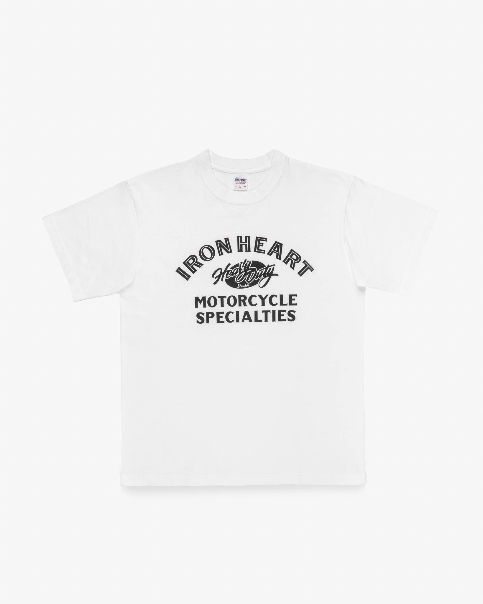 7.5oz Printed Loopwheel Crew Neck T-Shirt - White
