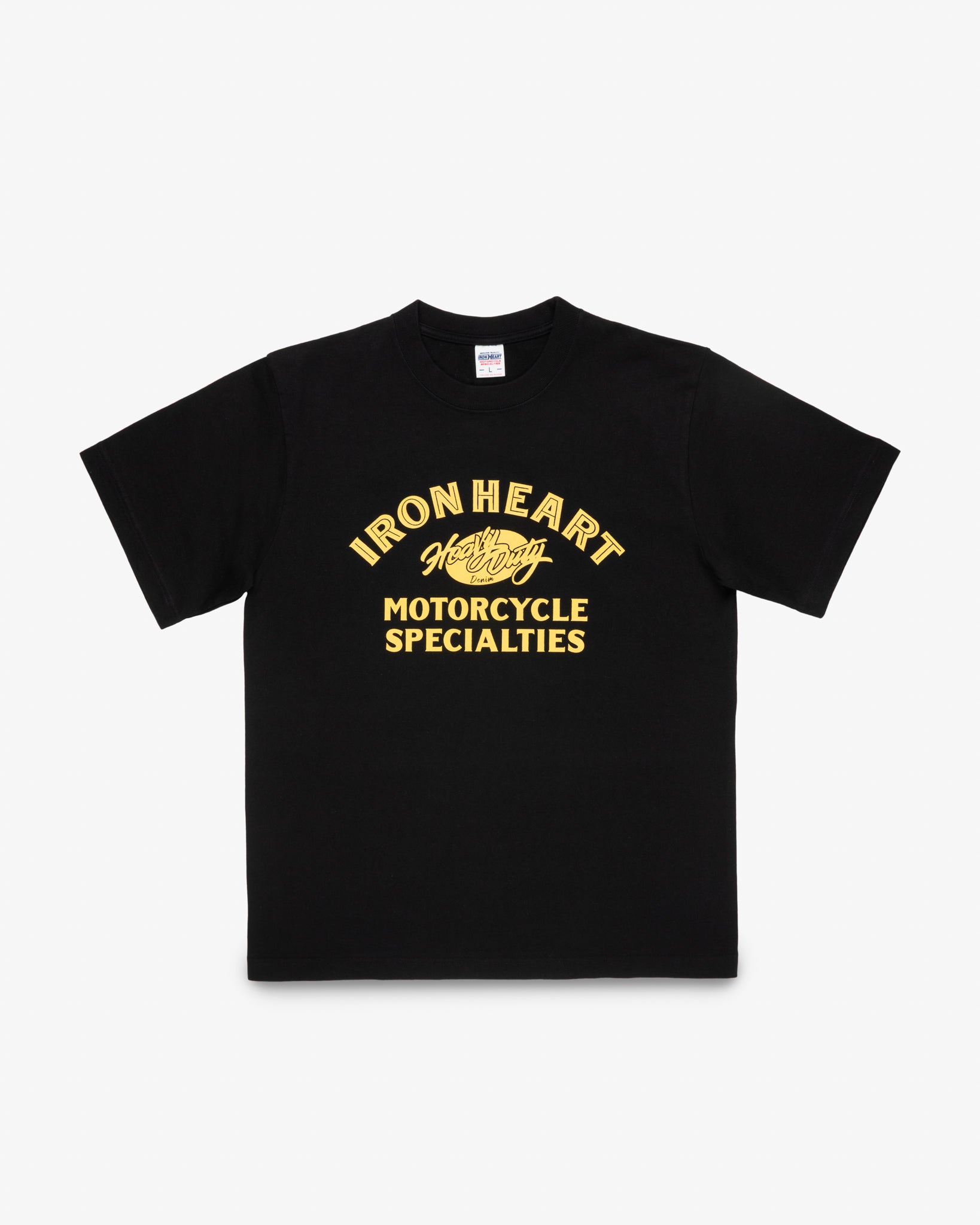 7.5oz Printed Loopwheel Crew Neck T-Shirt - Black