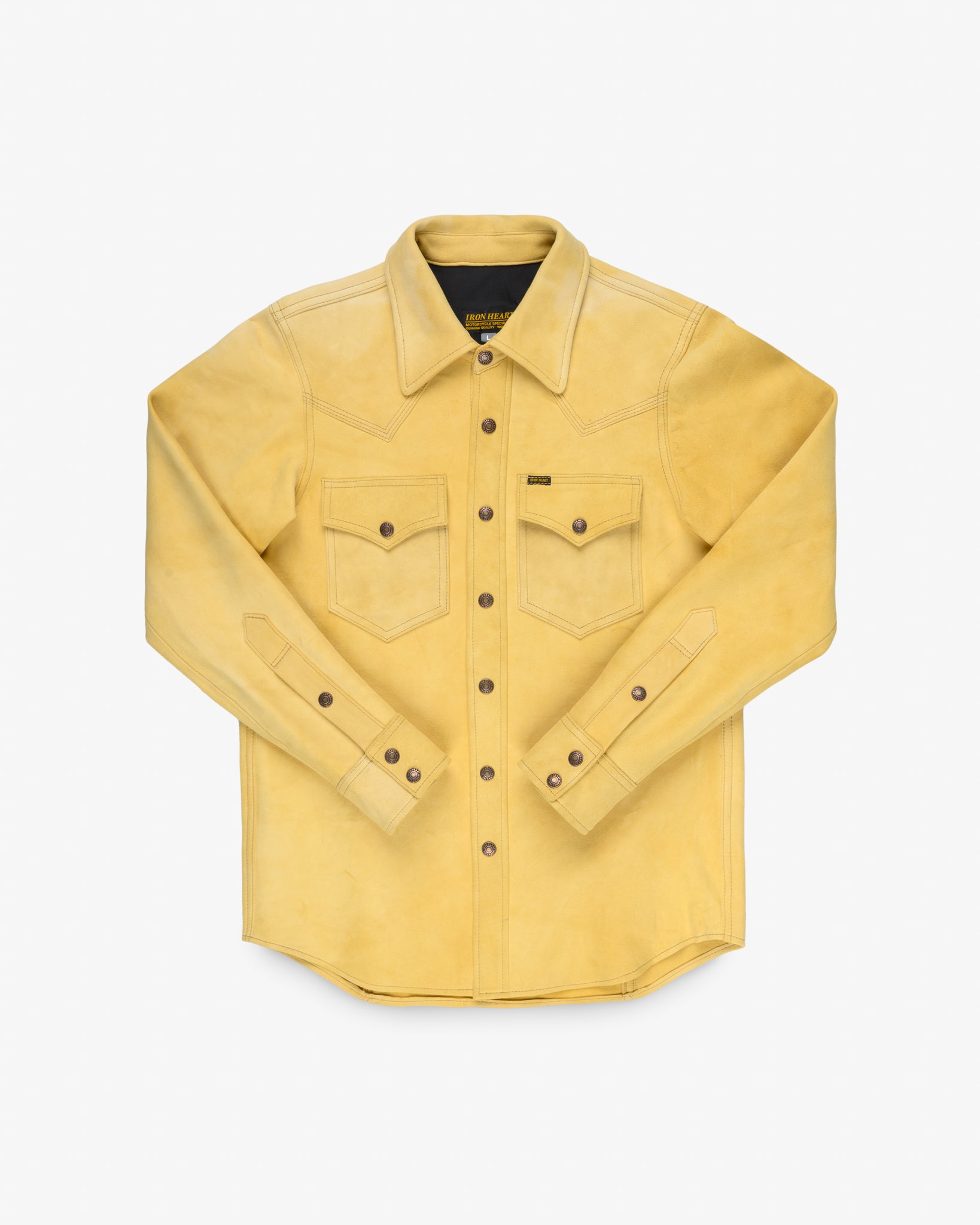 Deerskin Western Shirt "The Big Buck" - Natural