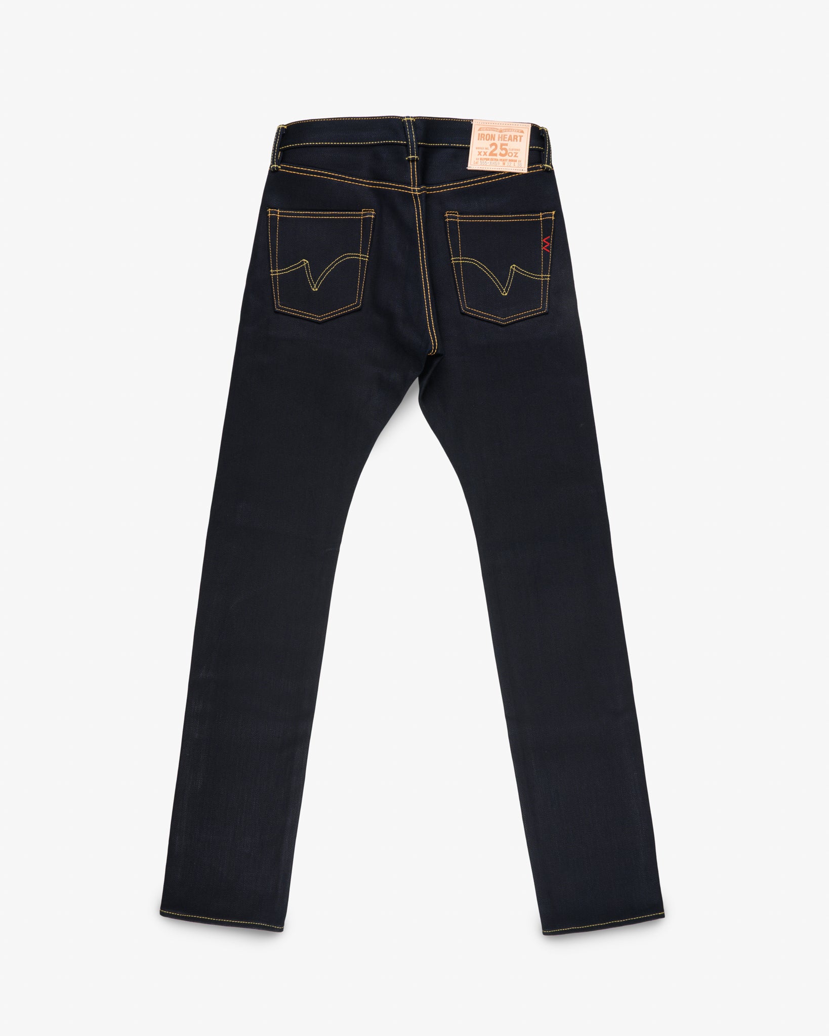 Iron Heart 25oz Selvedge Denim Slim Jeans - Indigo/Black