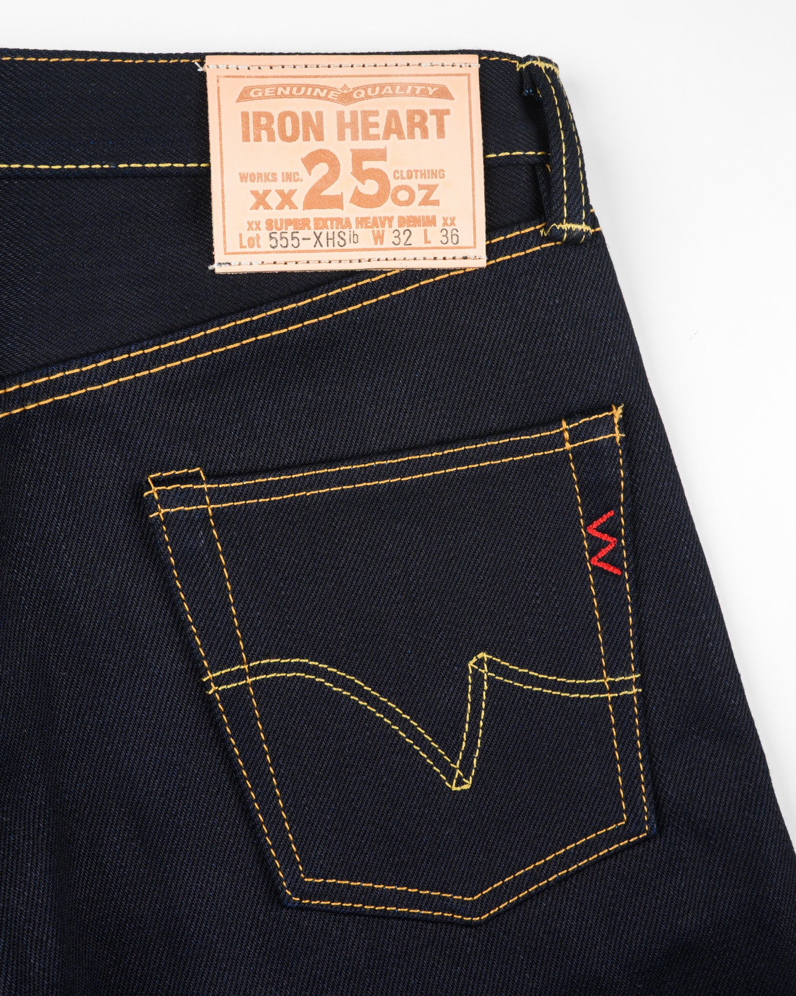 Iron Heart 25oz Selvedge Denim Slim Jeans - Indigo/Black