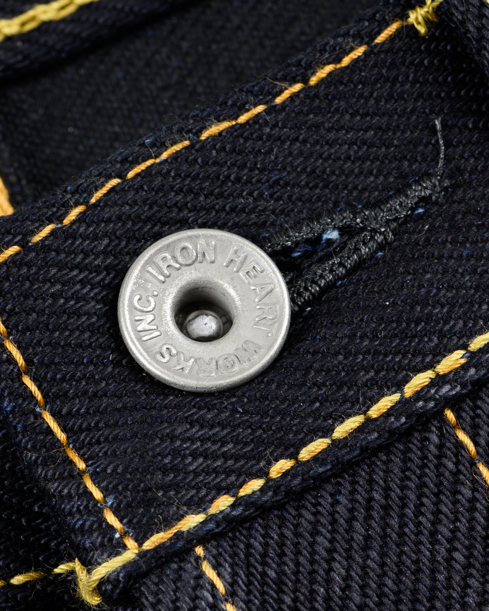 Iron Heart 25oz Selvedge Denim Slim Jeans - Indigo/Black