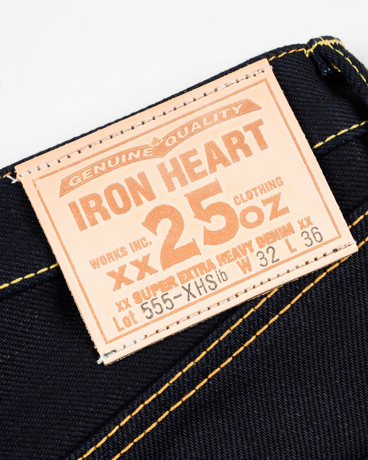 Iron Heart 25oz Selvedge Denim Slim Jeans - Indigo/Black