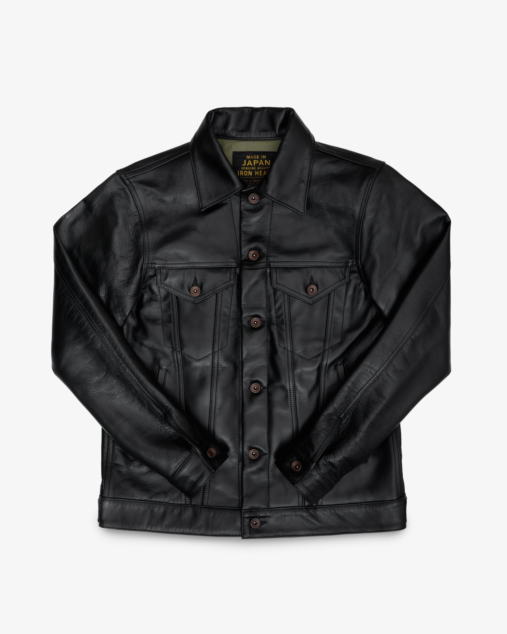 Japanese Horsehide Modified Type III Jacket - Black (Tea-Core Dyed)