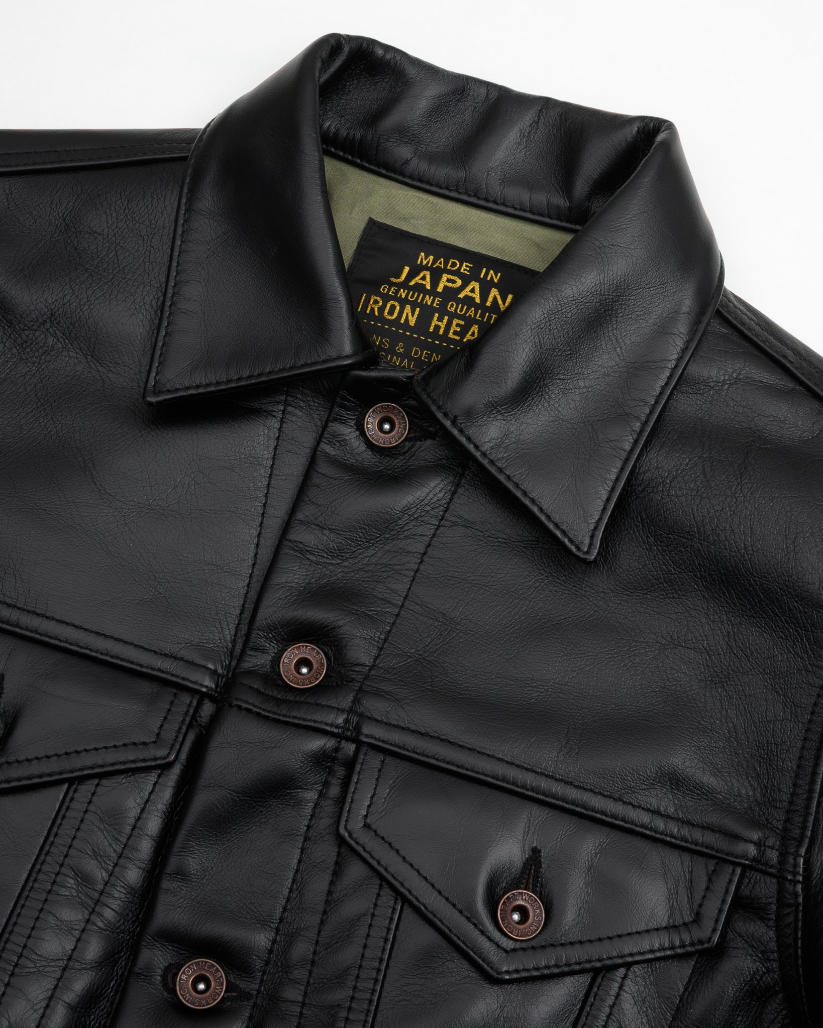Iron Heart Black Japanese Horsehide Modified Type III Jacket