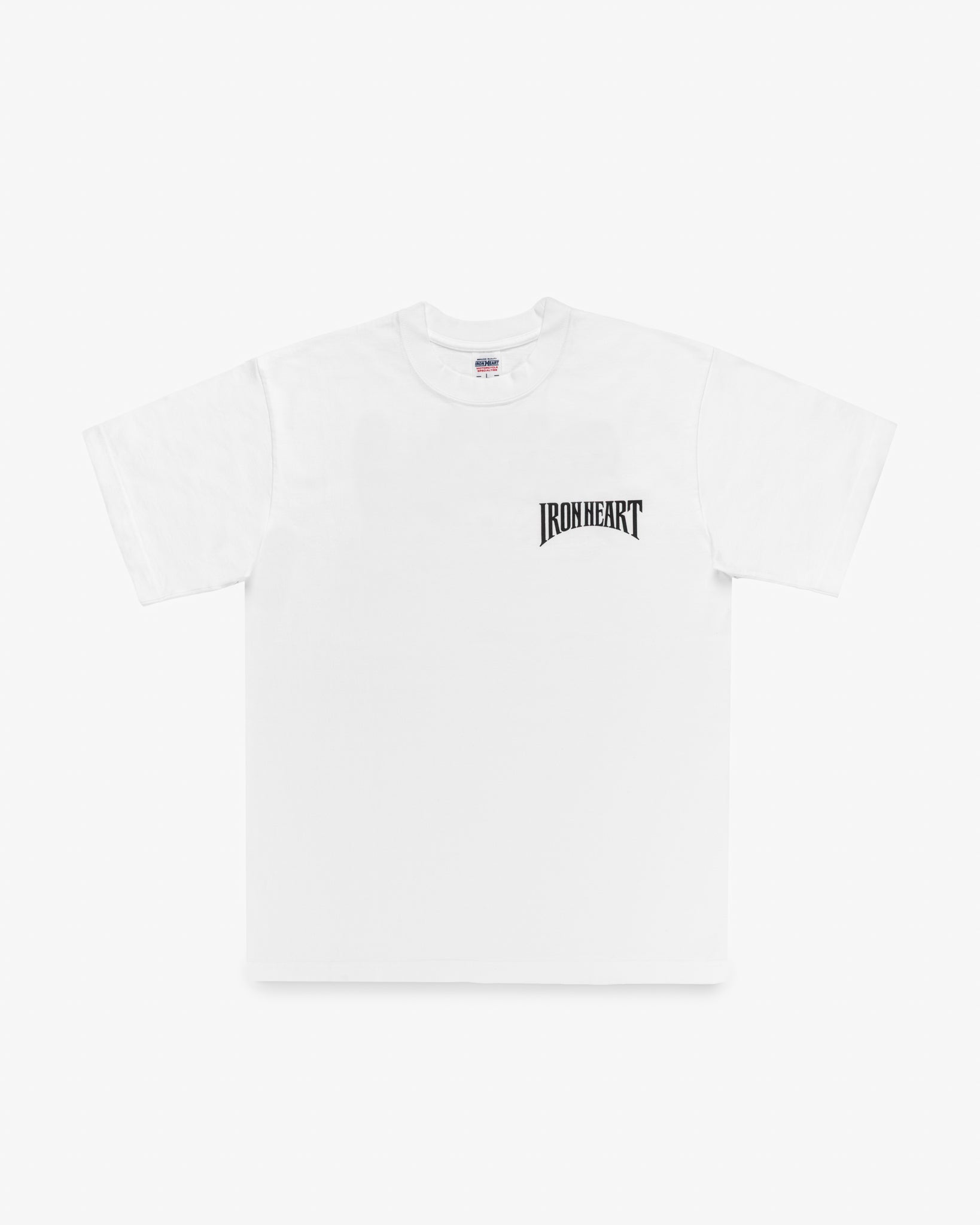 7.5oz Printed Loopwheel Crew Neck T-Shirt - White